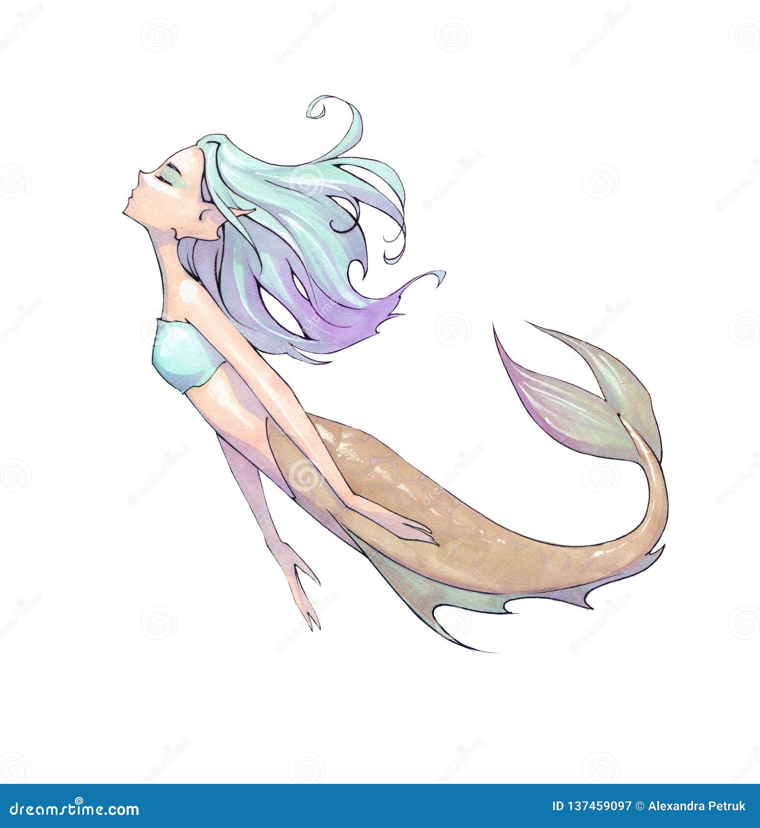 Cool Fantasy Mermaid Drawing Anime | The Campbells Possibilities