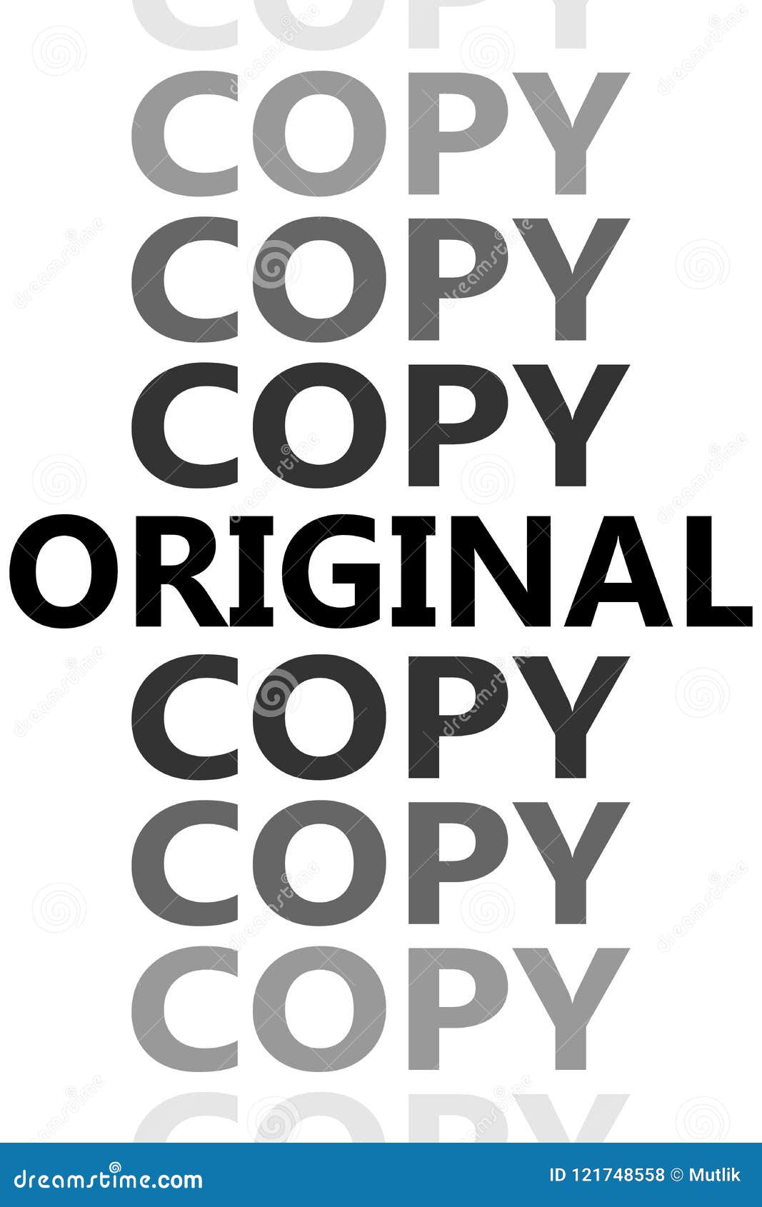 Original and copies stock vector. Illustration of copy 121748558