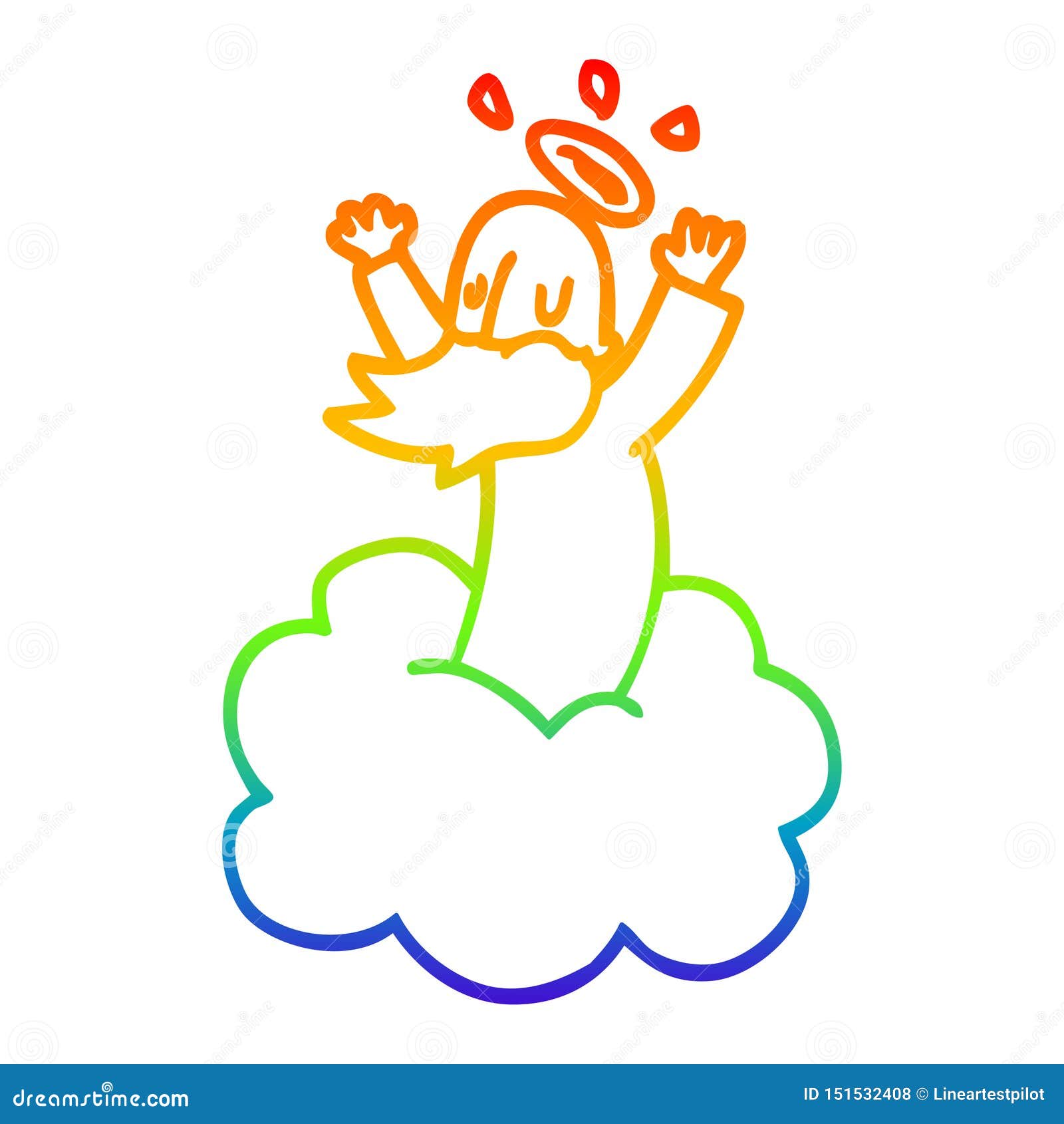 God Cloud Saint Heaven Afterlife Cartoon Rainbow Line Gradient Spectrum  Doodle Drawing Simple Art Illustration Hand Drawn Scribble Funny Crazy  Stock Illustrations – 2 God Cloud Saint Heaven Afterlife Cartoon Rainbow  Line