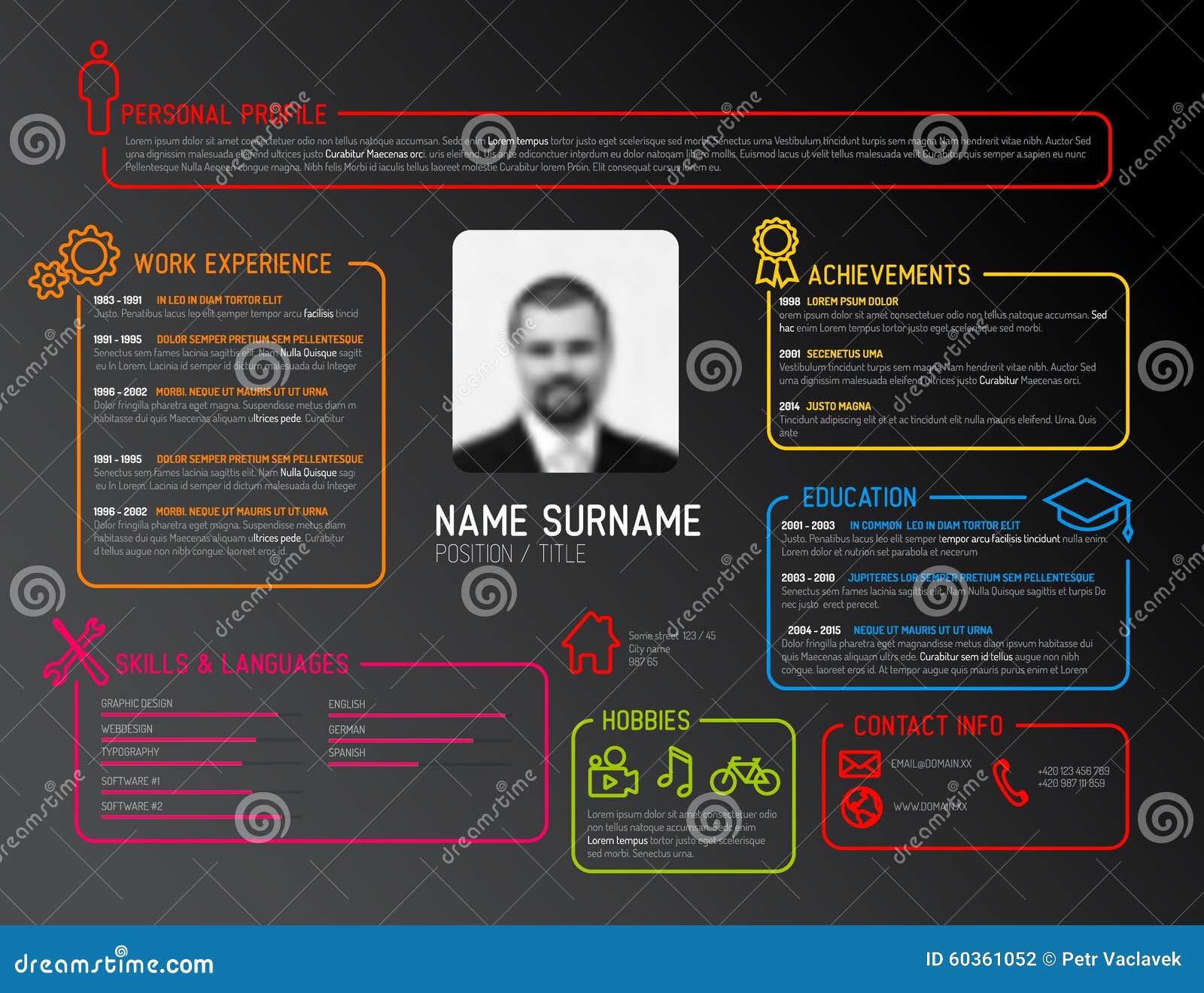 Original Cv / Resume Template Stock Illustration - Image 