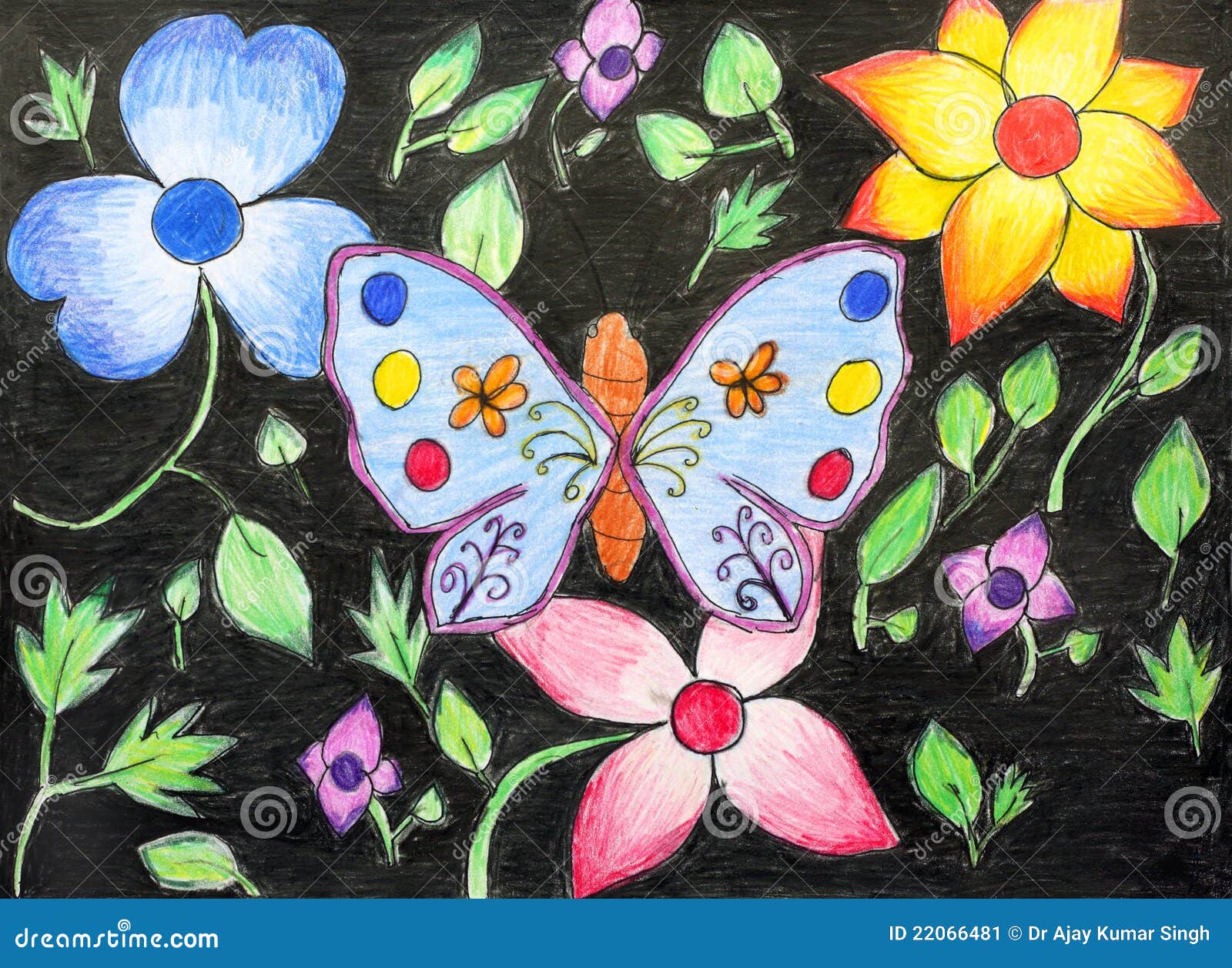 Featured image of post How To Draw A Butterfly On A Flower - With these 12 simple steps, your kids are draw two circles overlapping the butterfly&#039;s body at the centre.