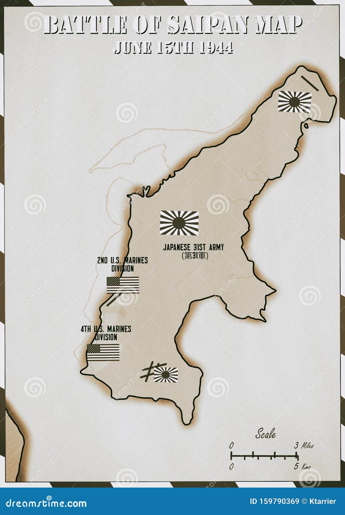 saipan map outline