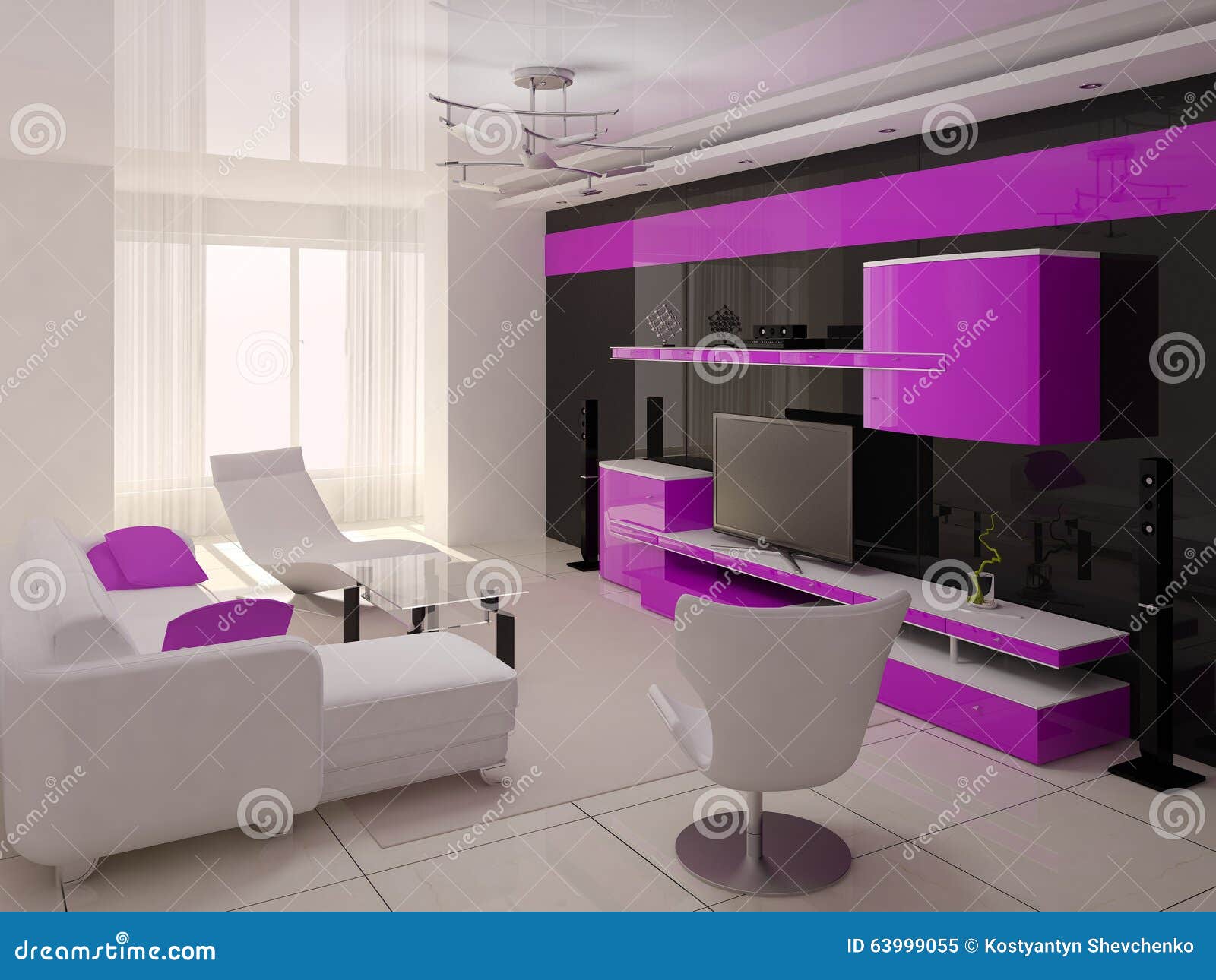 Original Living Room Hi Tech Stock Illustration Image 63999055