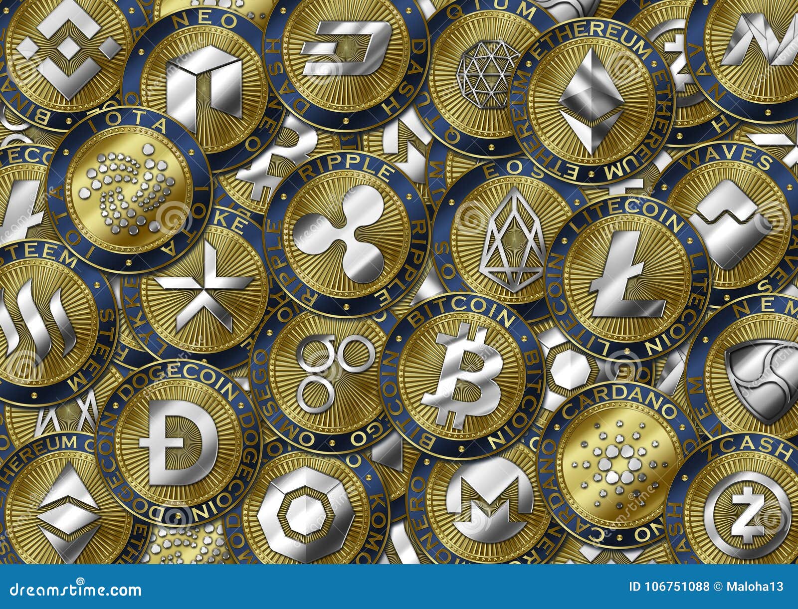 Cryptocurrency Coin Background Stock Illustration ...