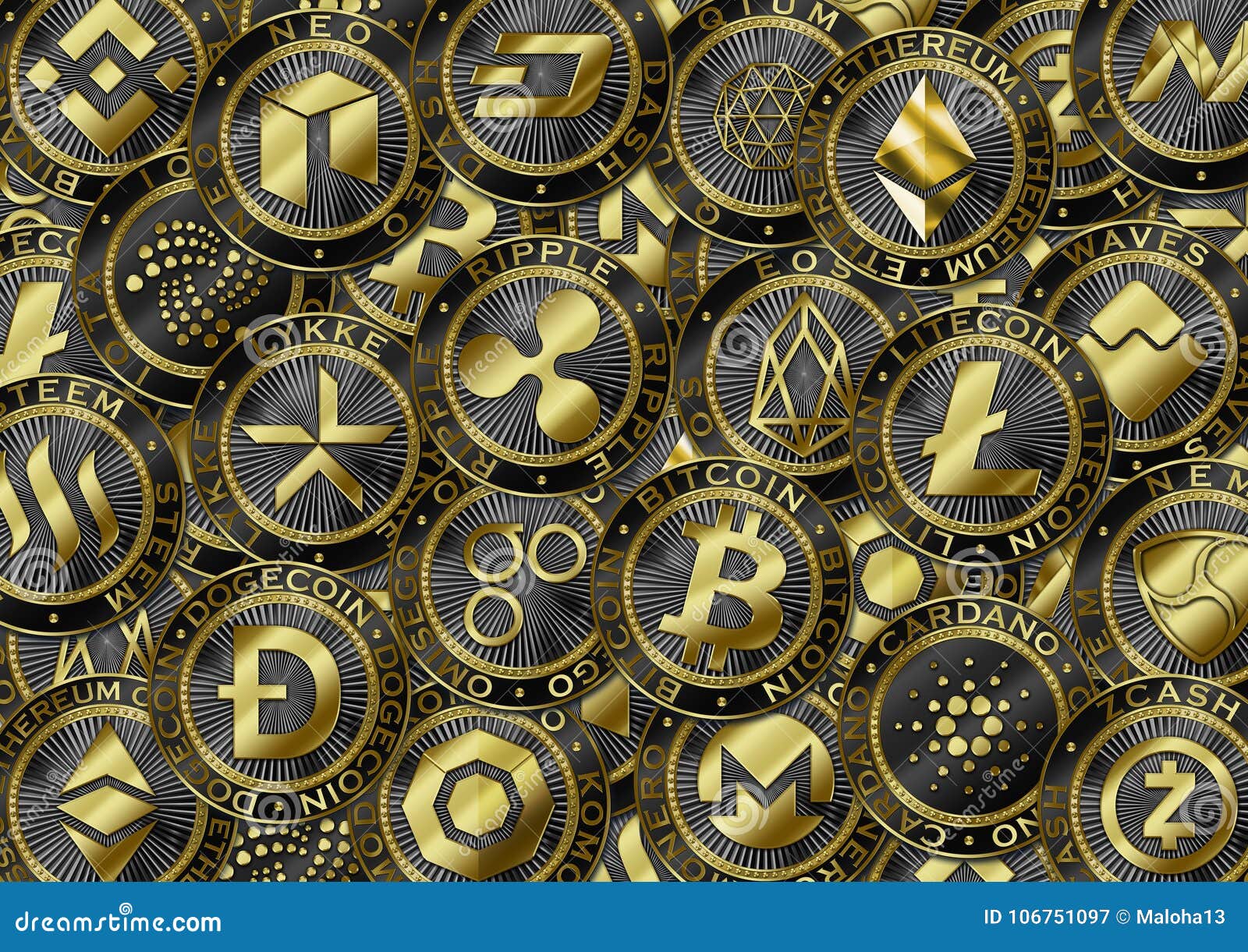 Cryptocurrency Coin Background Stock Illustration ...