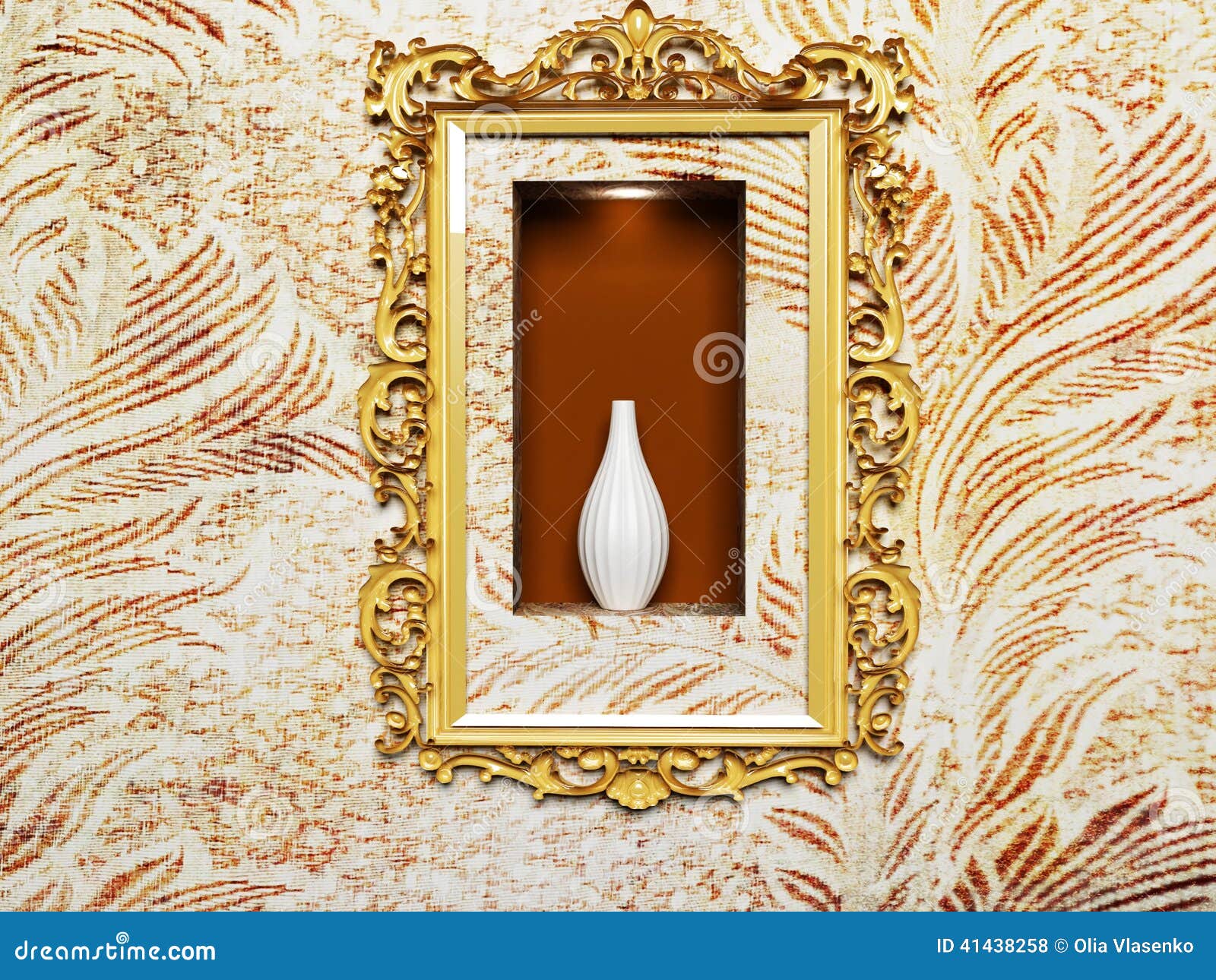 Original niche in the wall stock illustration. Illustration of apartment 41438258