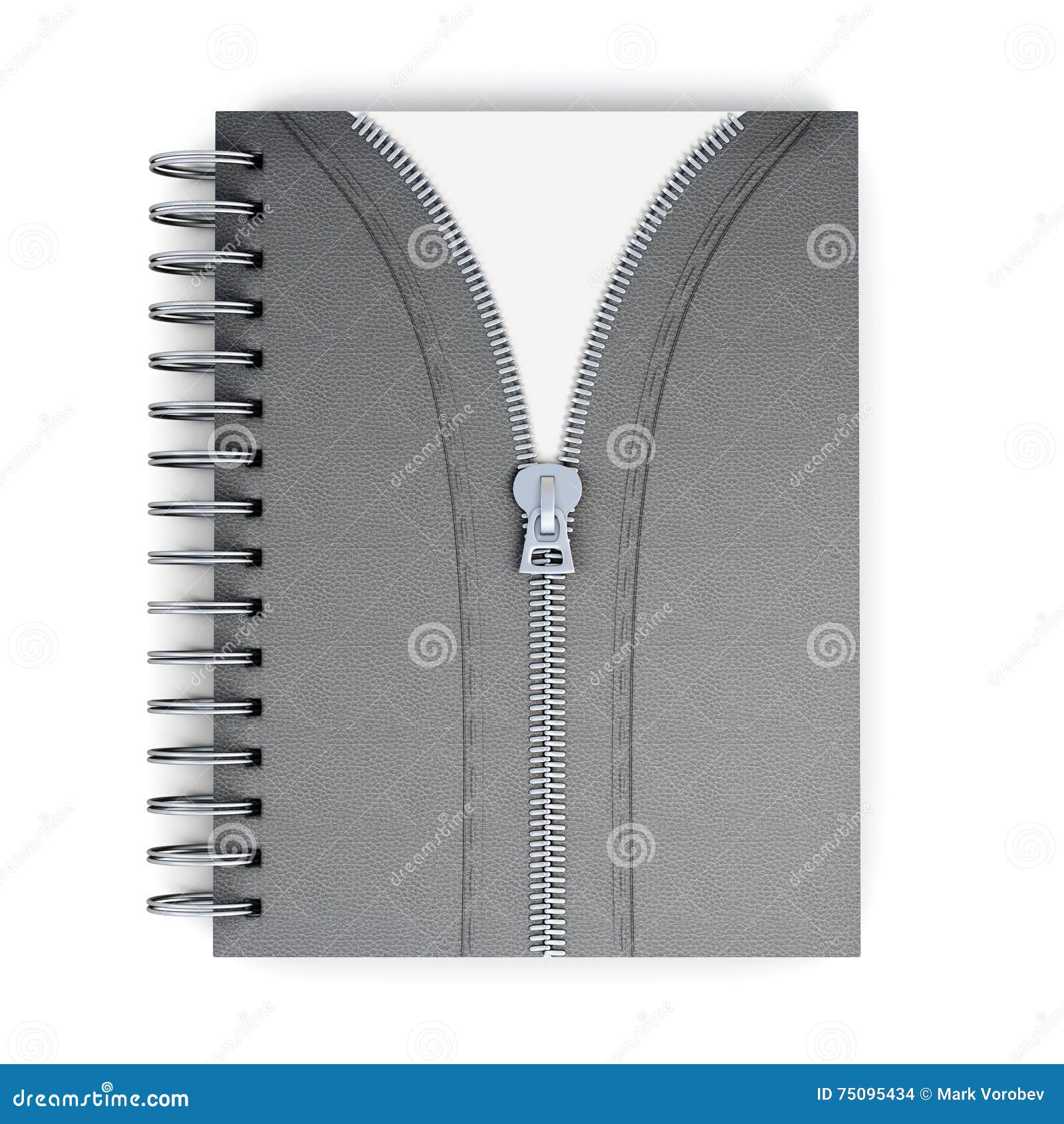 Original Notepad on White Background. 3d Rendering Stock Illustration ...