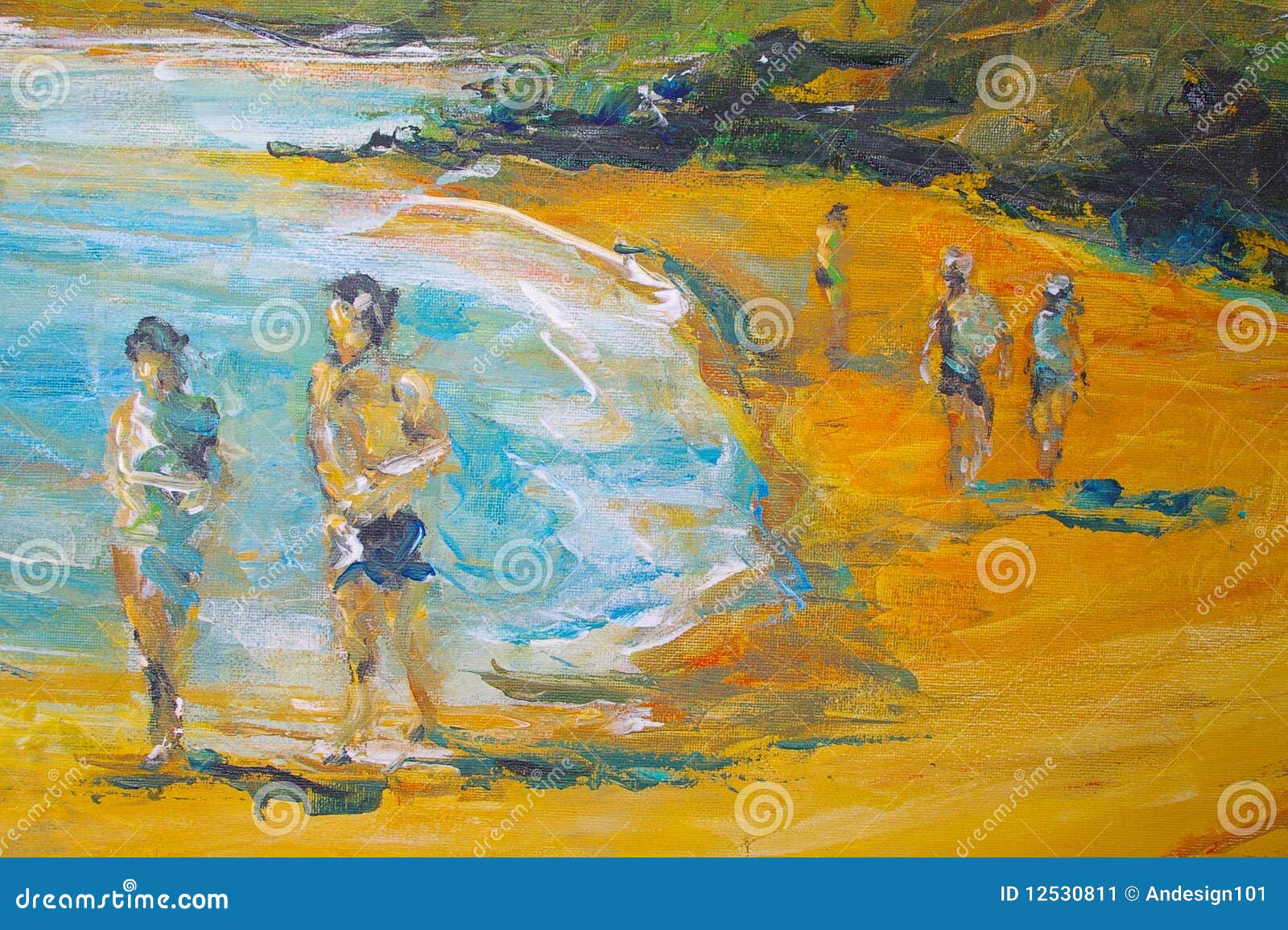 Original Oil Painting on Canvas for Giclee Stock Illustration