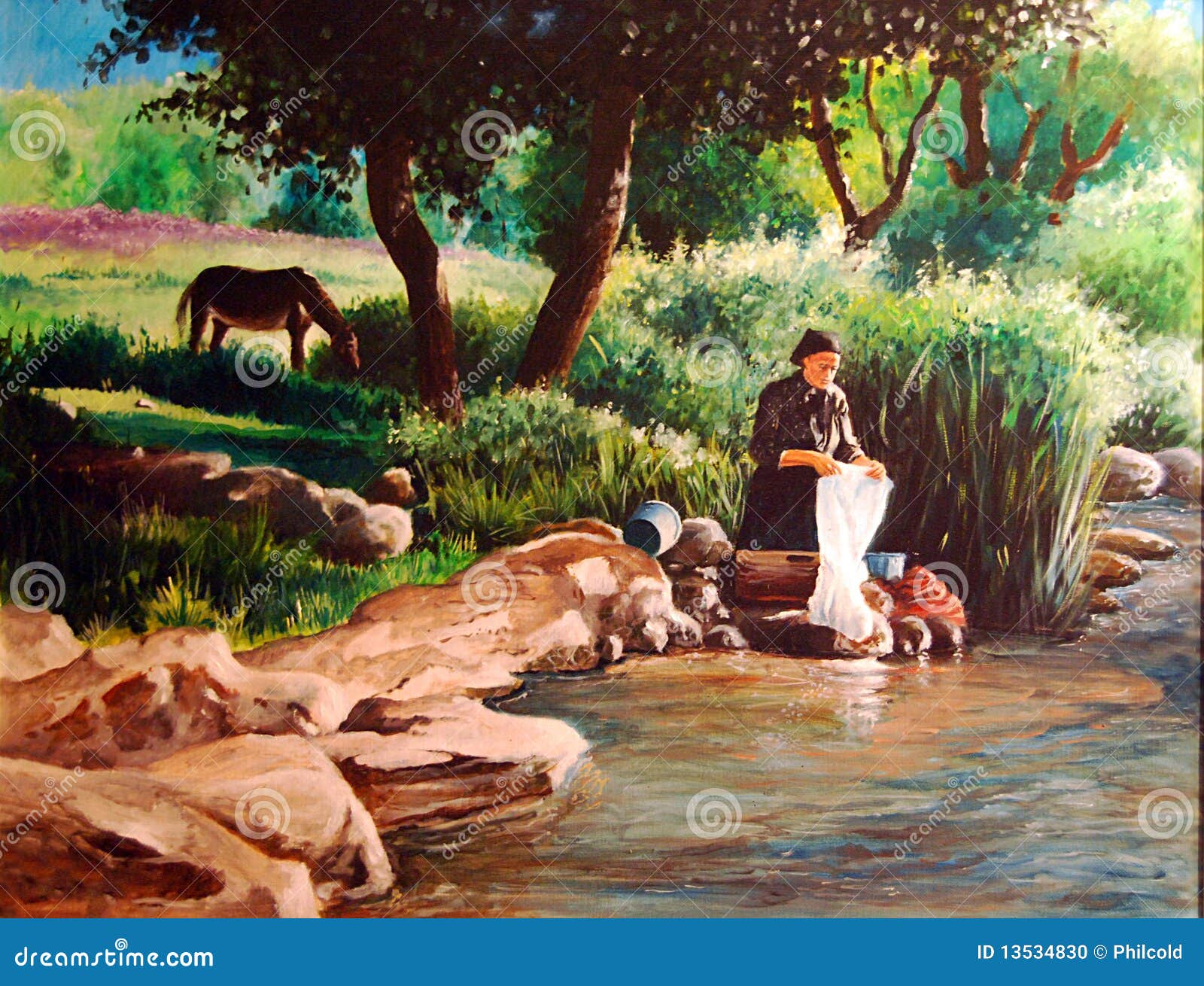 original washerwoman painting