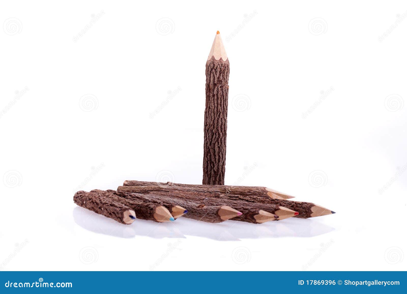 Original Wooden Pencils stock photo. Image of branch 17869396