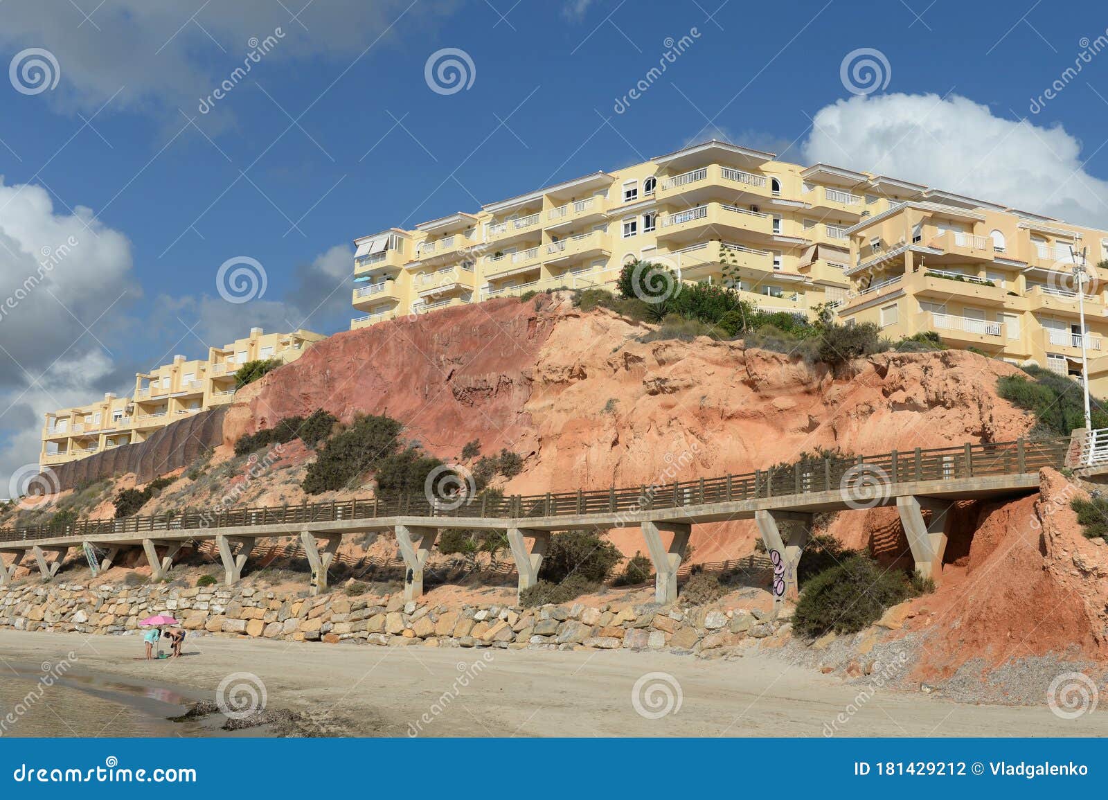 playa de aguamarina beach in orihuela costa. spain