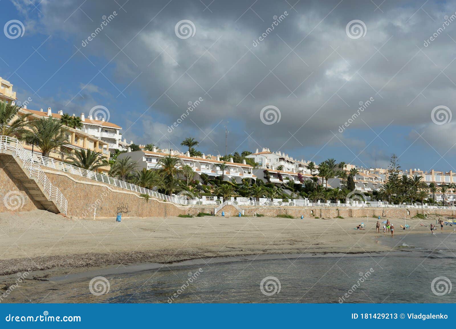 playa de aguamarina beach in orihuela costa. spain