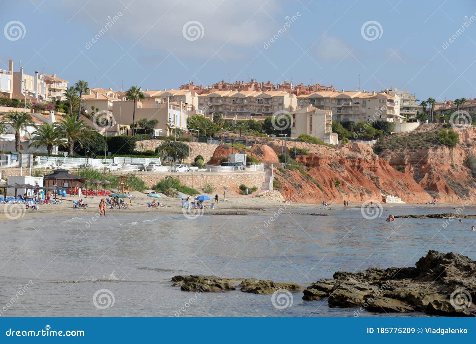 playa de aguamarina beach in orihuela costa. spain