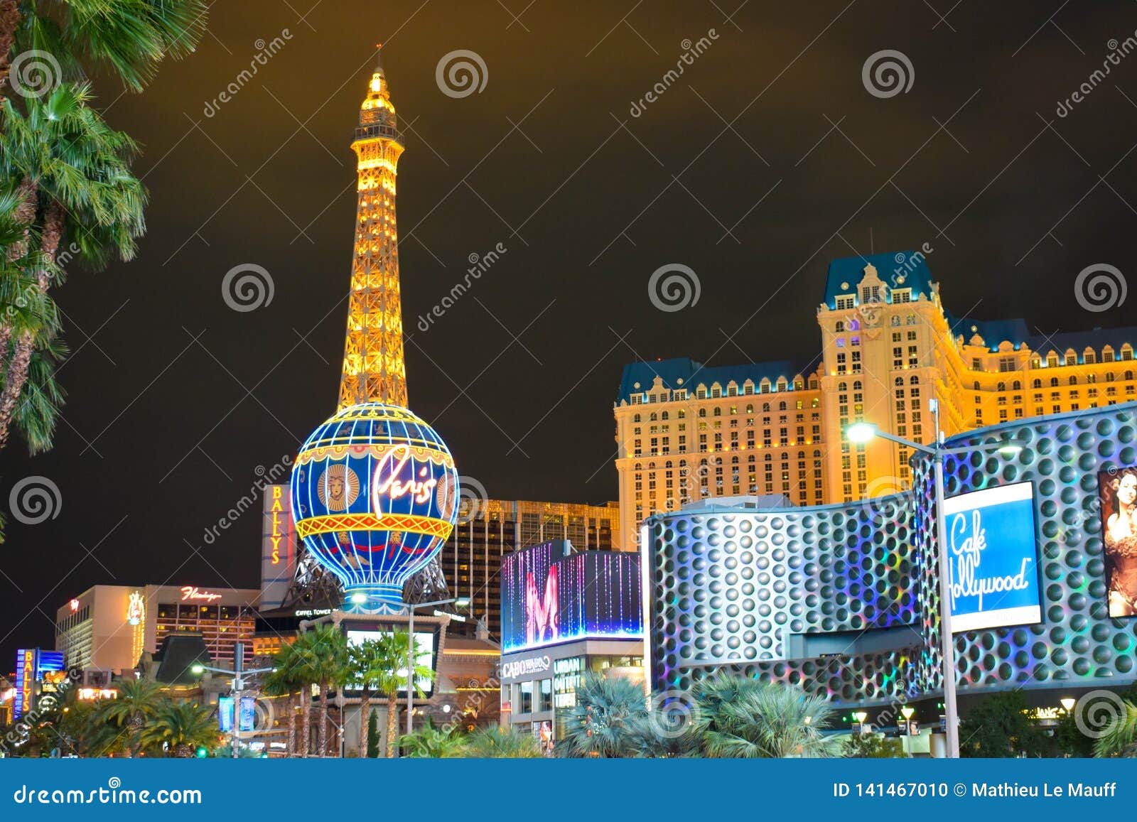 Orizzonte Di Las Vegas Ed Hotel & Casinò Di Parigi Illuminati