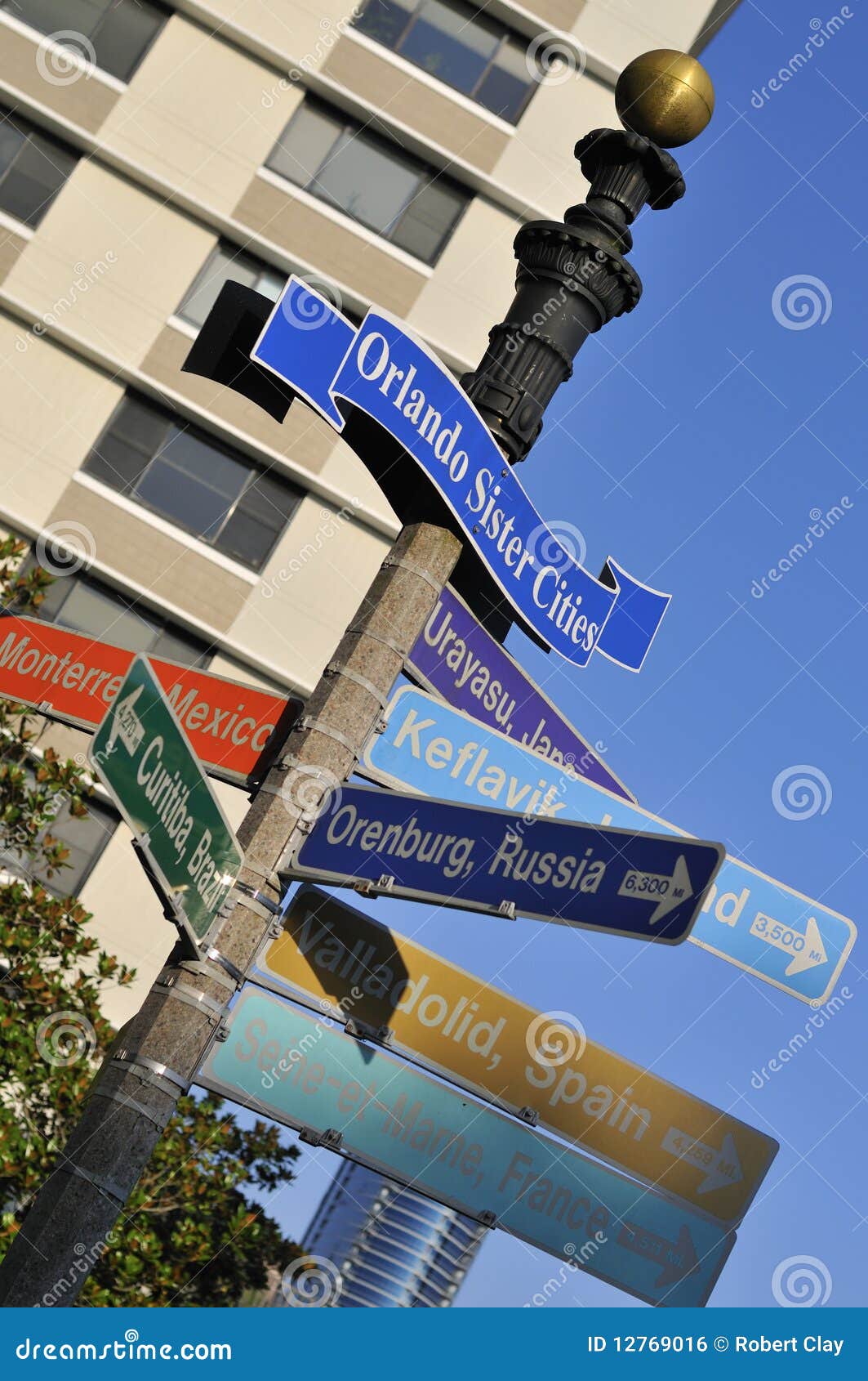 orlando directional sign post