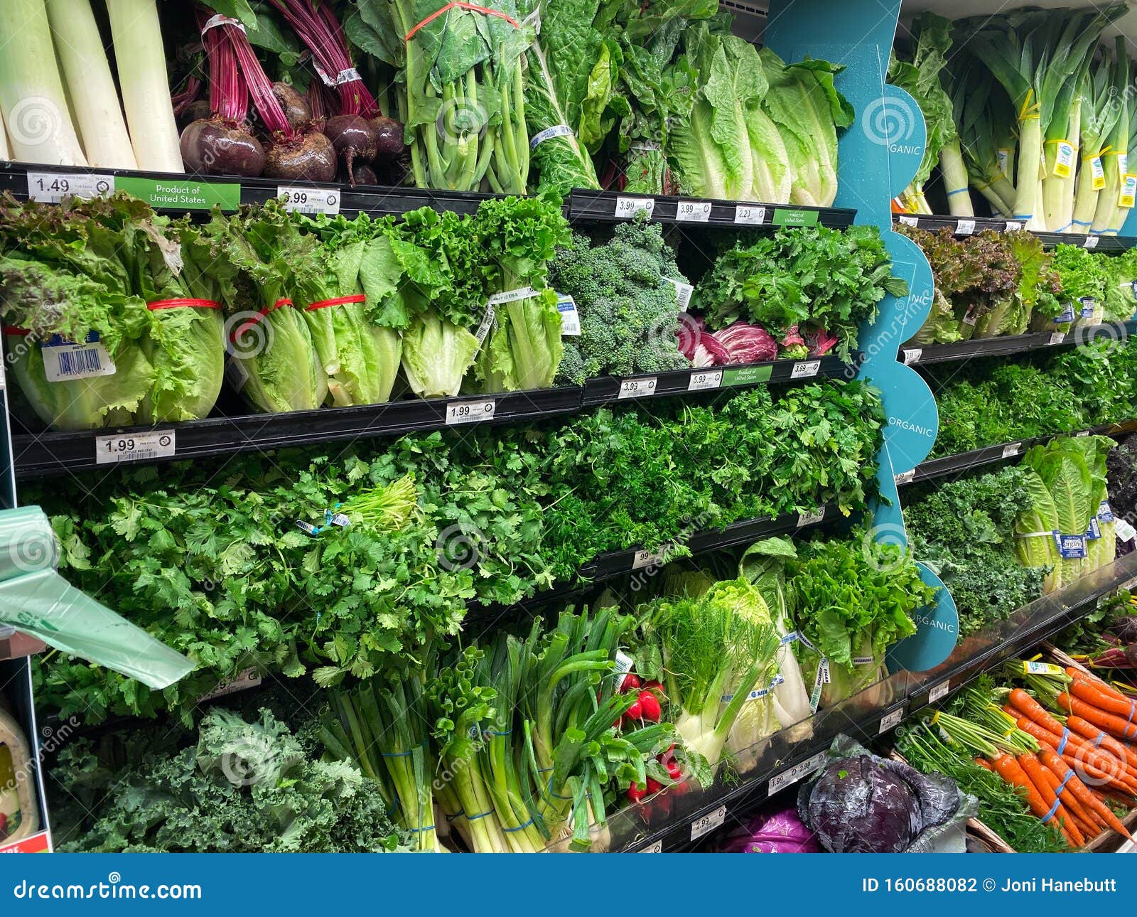 Grocery store produce aisle Royalty Free Vector Image