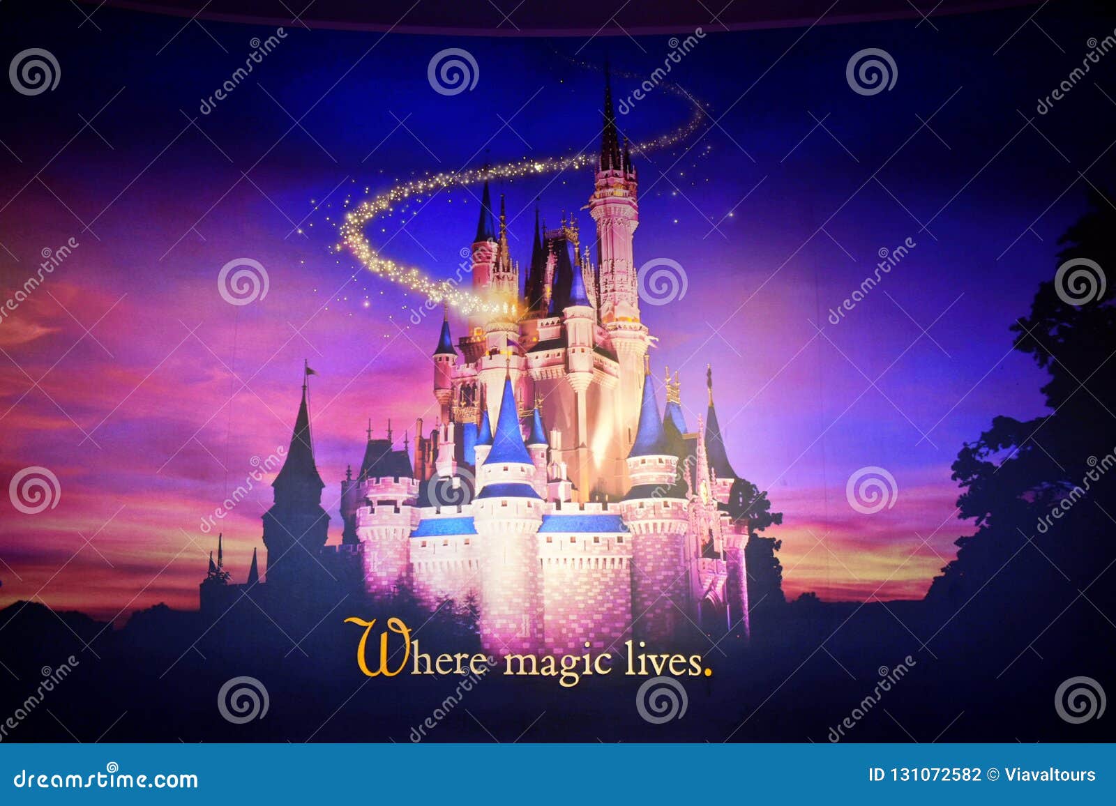 disney world castle at night wallpaper
