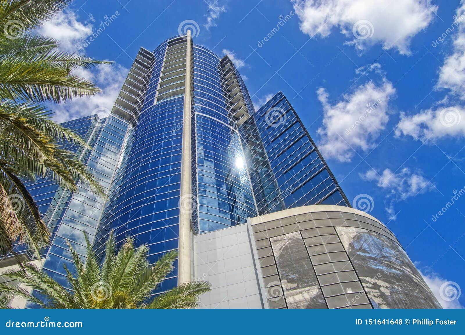 blue sky orlando florida building skyline