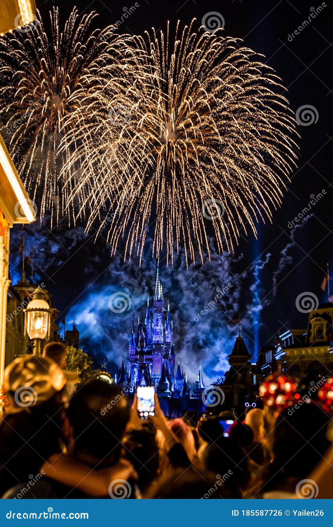 Download Cinderella Castle Fireworks And Lights Editorial Photo ...