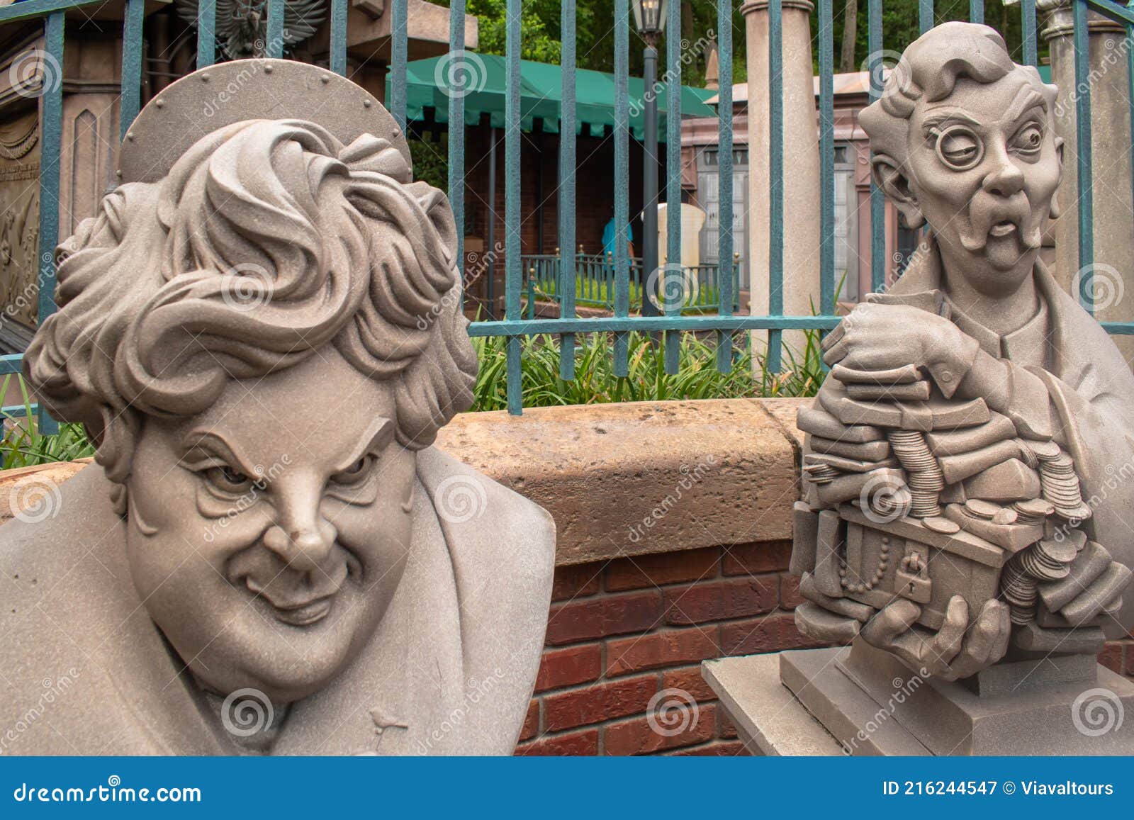 Statues in Haunted Mansion at Magic Kingdom 1 Editorial Photography