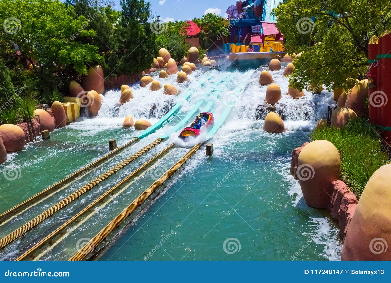 Orlando, Florida, USA - May 09, 2018: Ride Toon Lagoon. Islands of