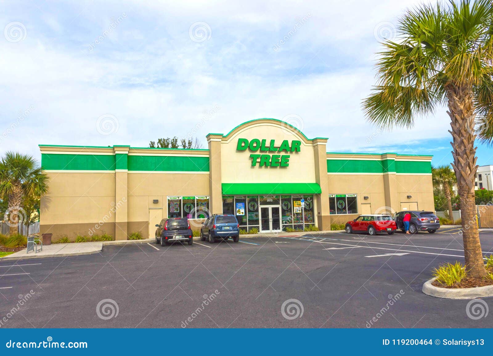 Orlando, USA - April 29, 2018: Exterior of Dollar Tree, Which is One of