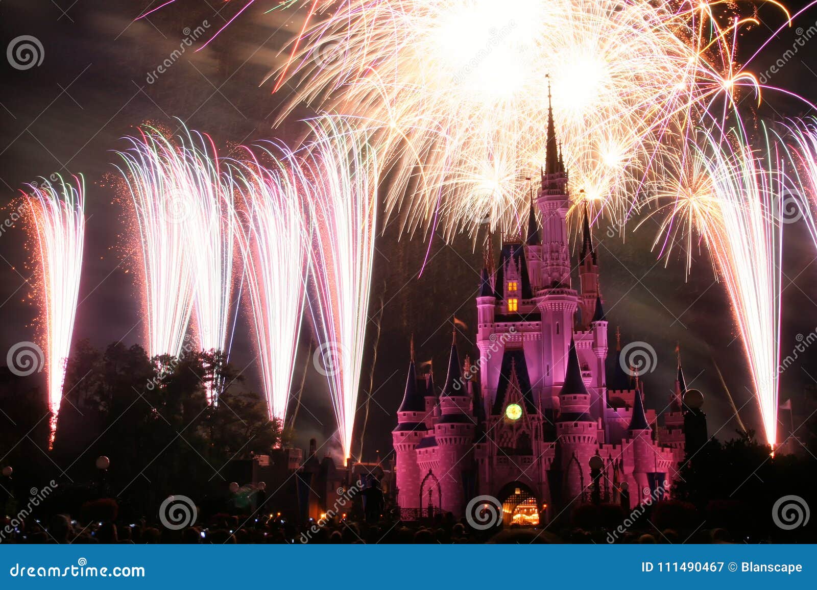 disney castle fireworks