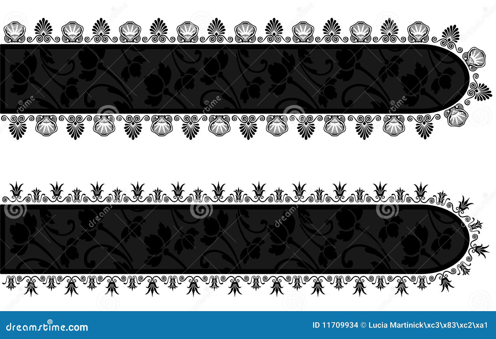 Ornament banners stock vector. Illustration of shades 11709934