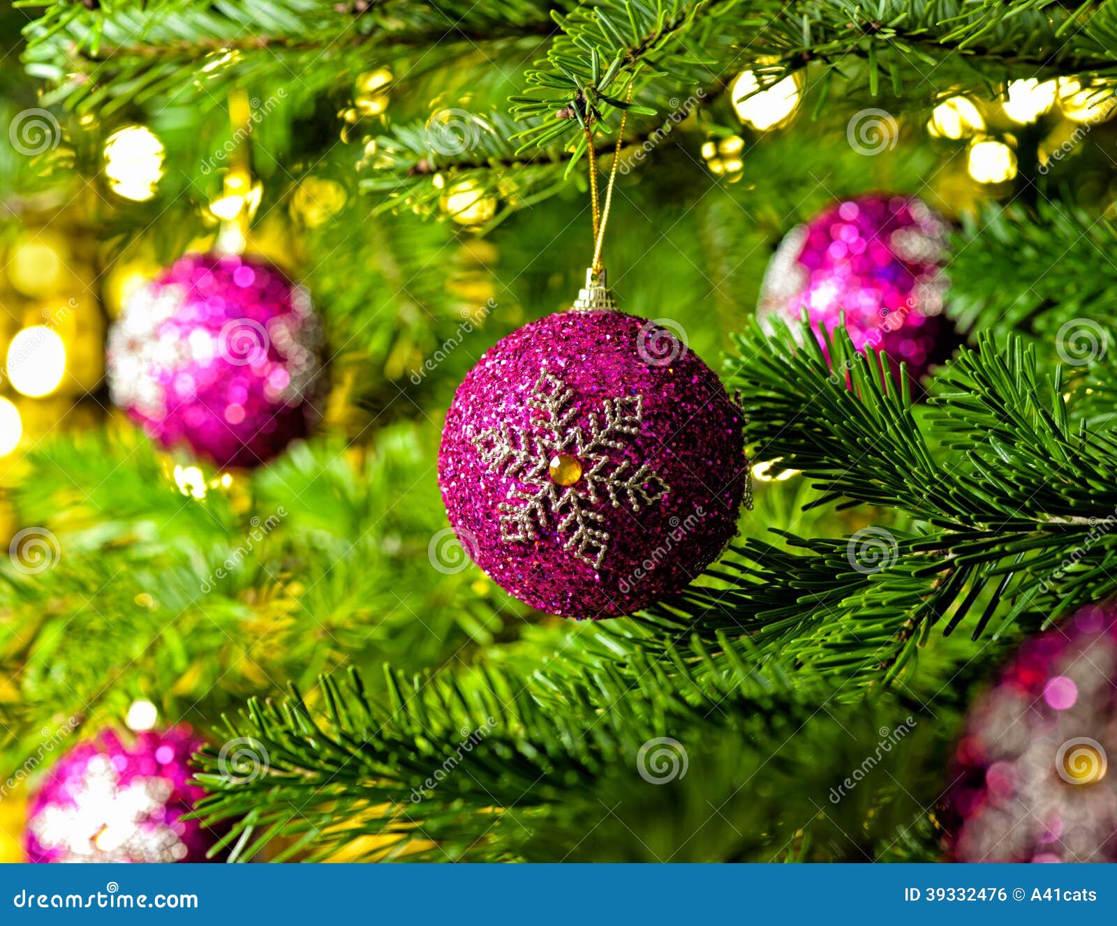 Ornament in a Christmas Tree Stock Photo - Image of ornaments ...