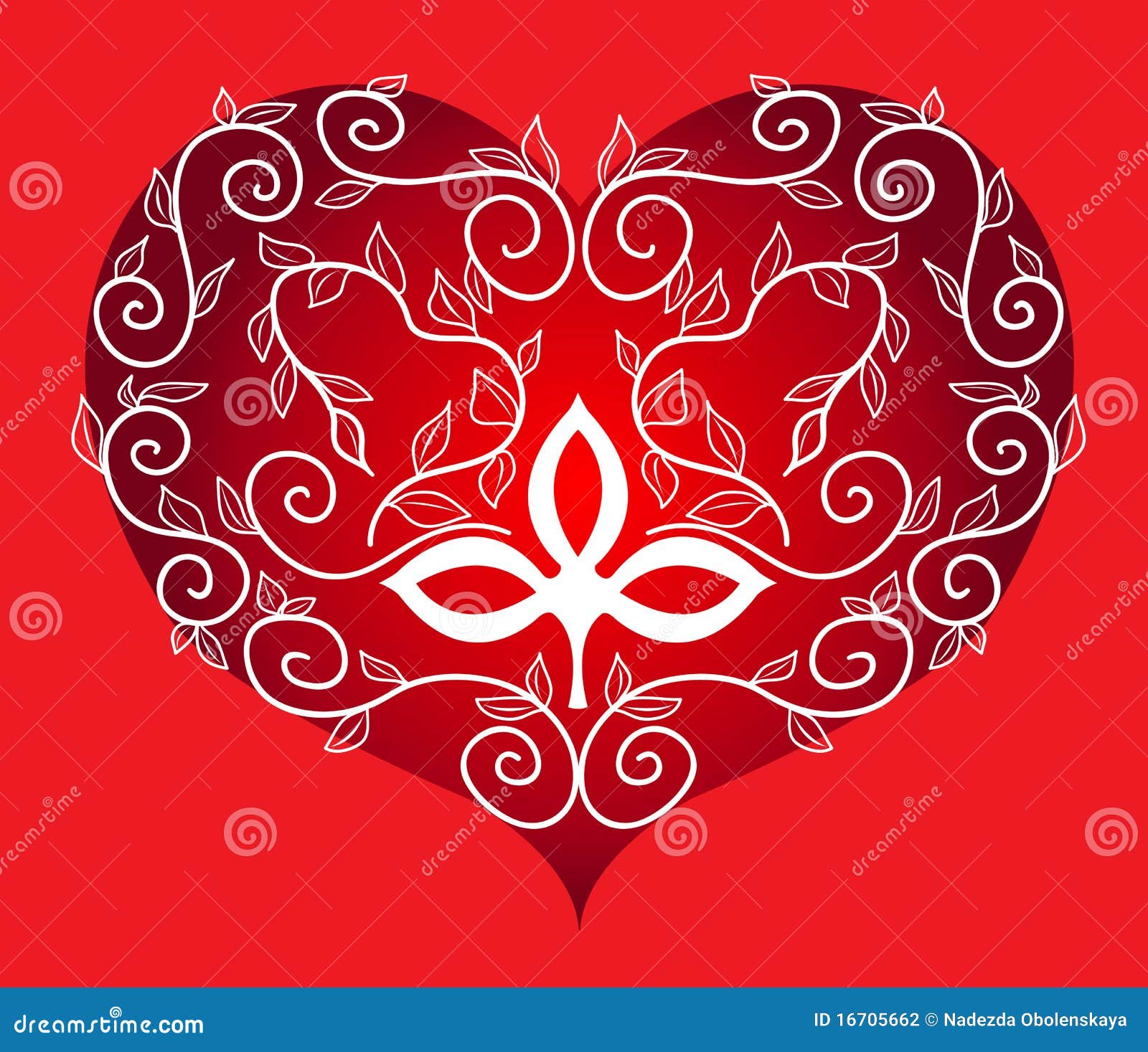 Ornament heart. stock vector. Illustration of abstract 16705662