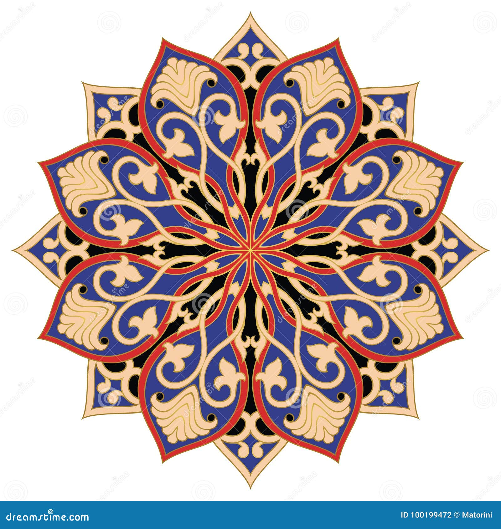 Ornamental Abstract Mandala. Stock Vector - Illustration of colorful ...