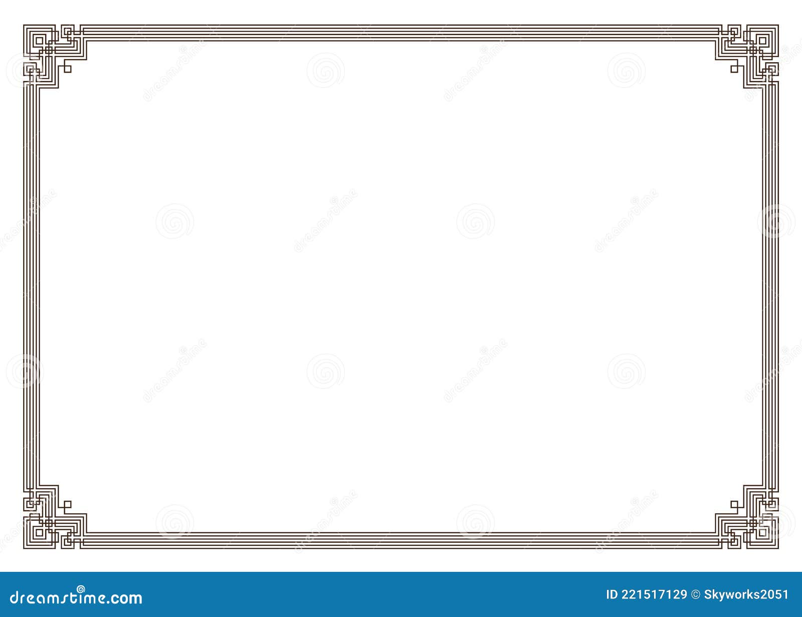 Ornamental Decorative Frame. Design Elements. Art Deco Black Ornamental