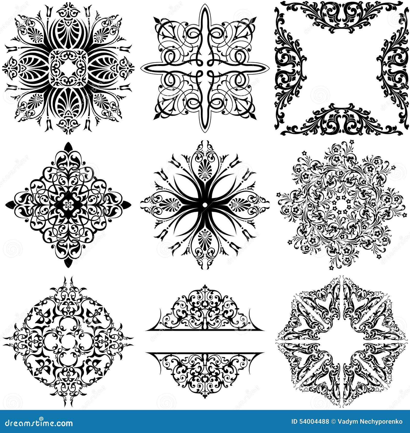 Ornamental Design Elements stock vector. Illustration of complex 54004488