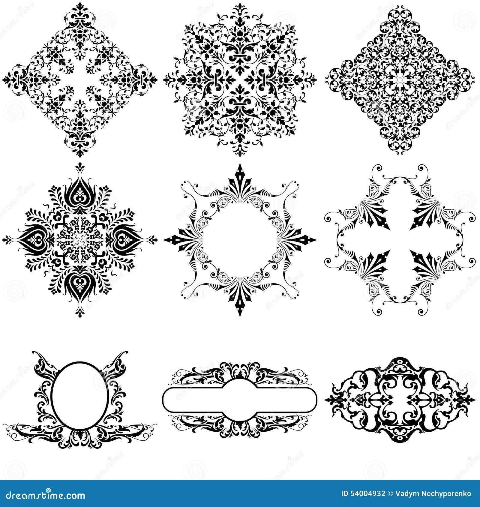 Ornamental Design Elements stock vector. Illustration of ornament