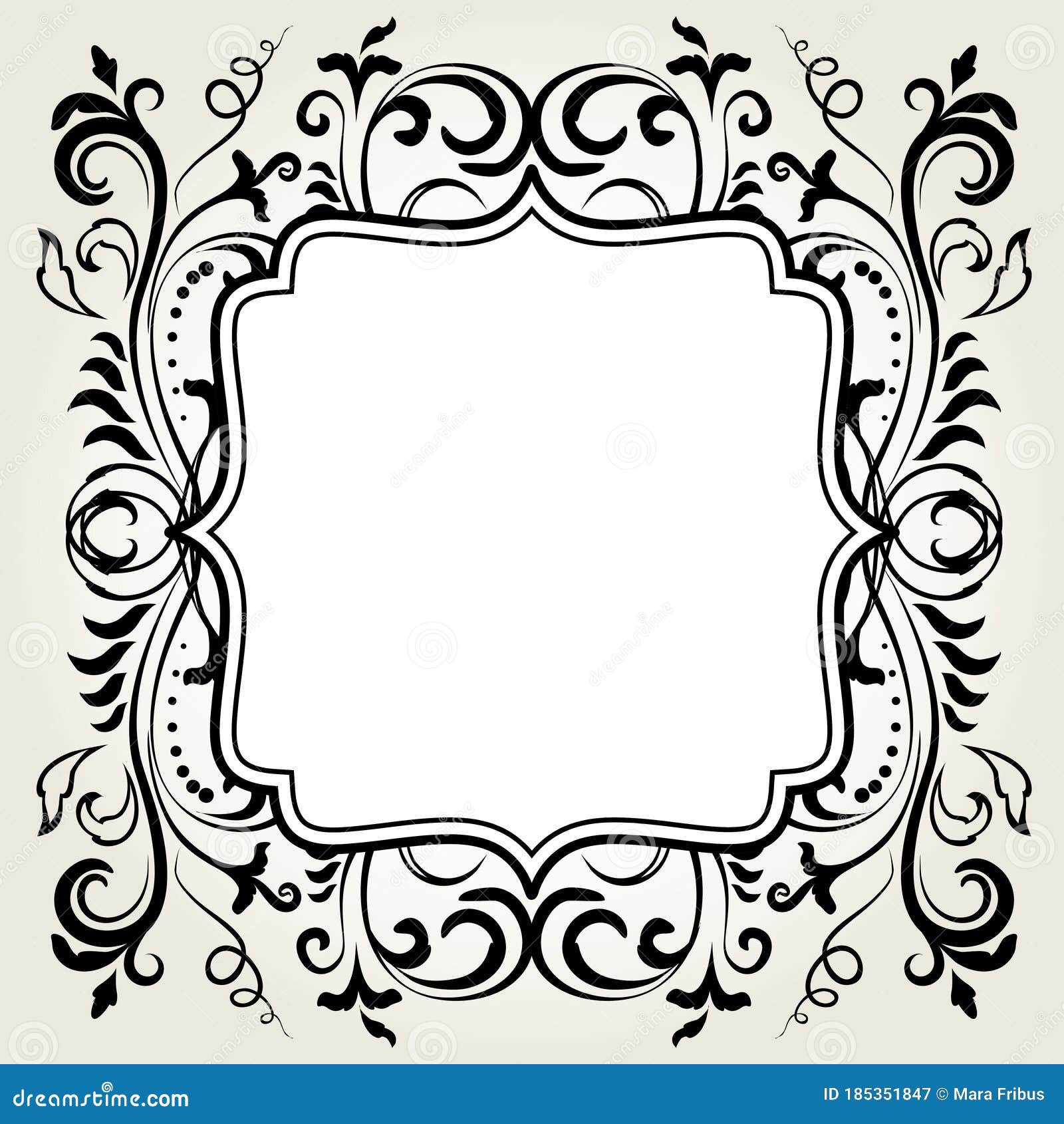 Ornamental Elegant Floral Baroque Frame Stock Vector - Illustration of ...