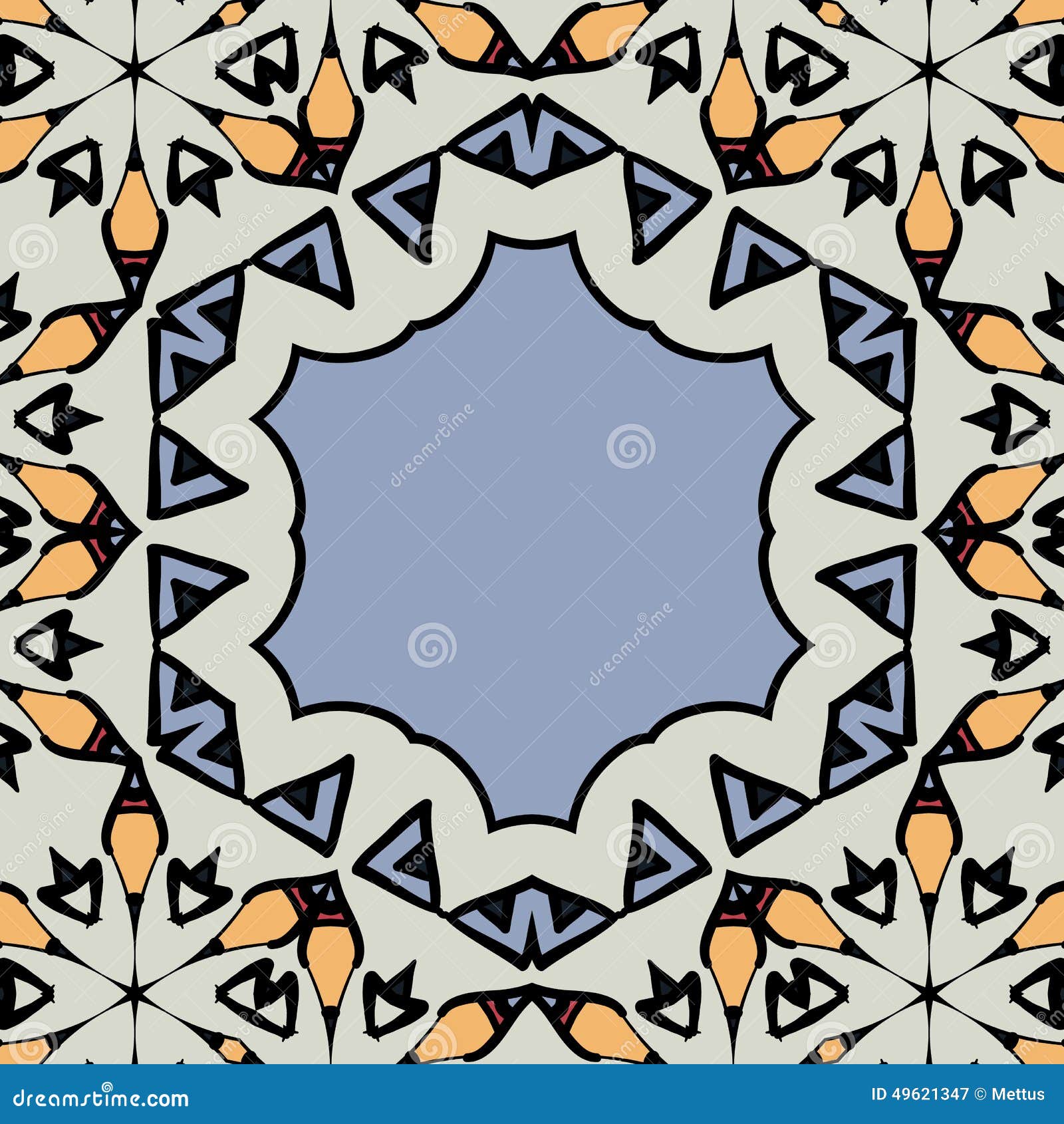ornamental frame border with copyspace. mandala