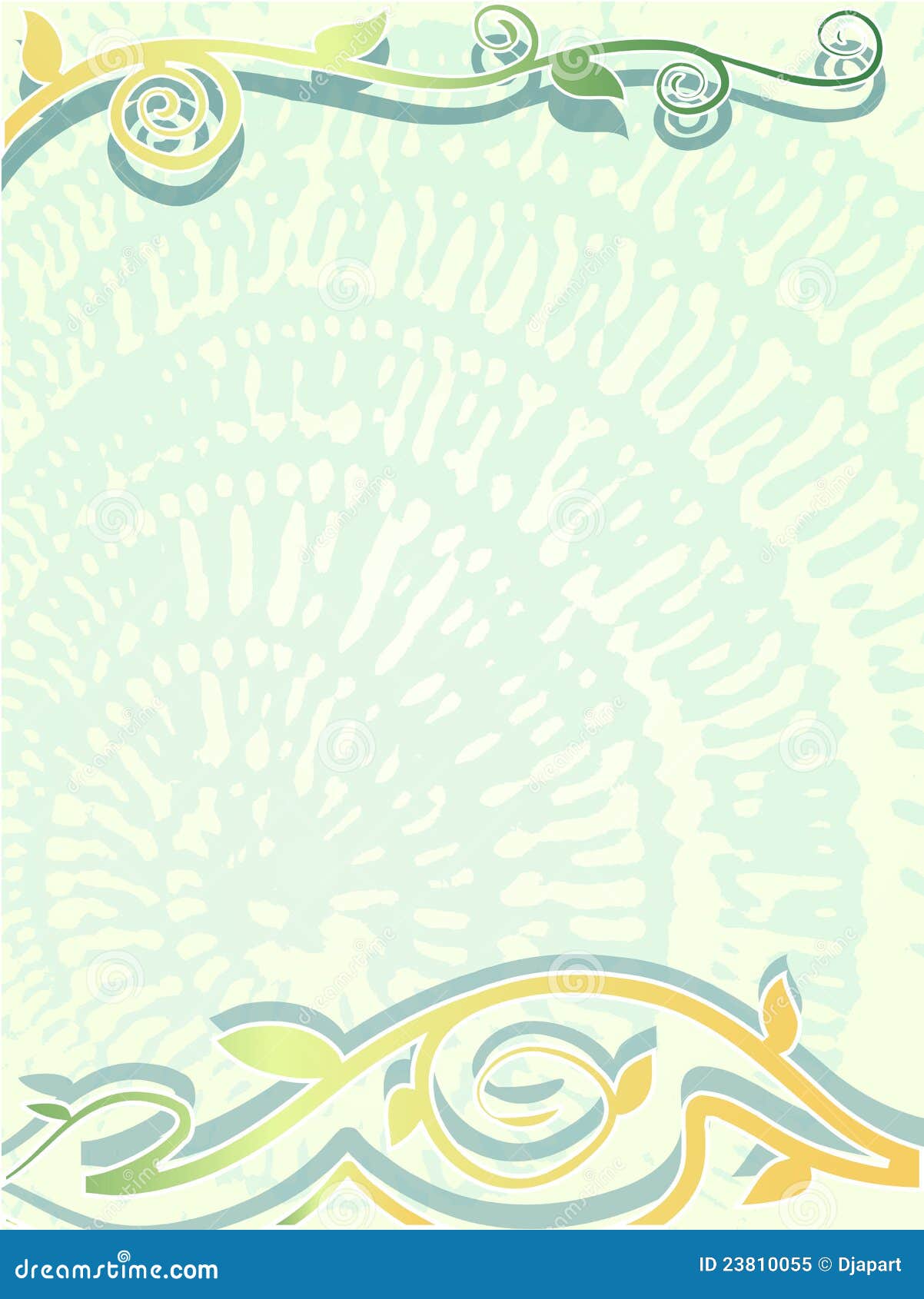 Ornamental Green Background Stock Vector Illustration of foliage