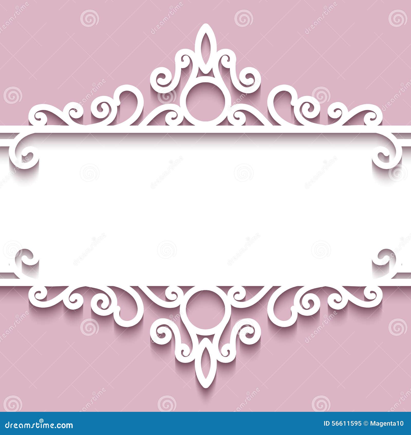 Ornamental paper frame stock vector. Illustration of abstract 56611595