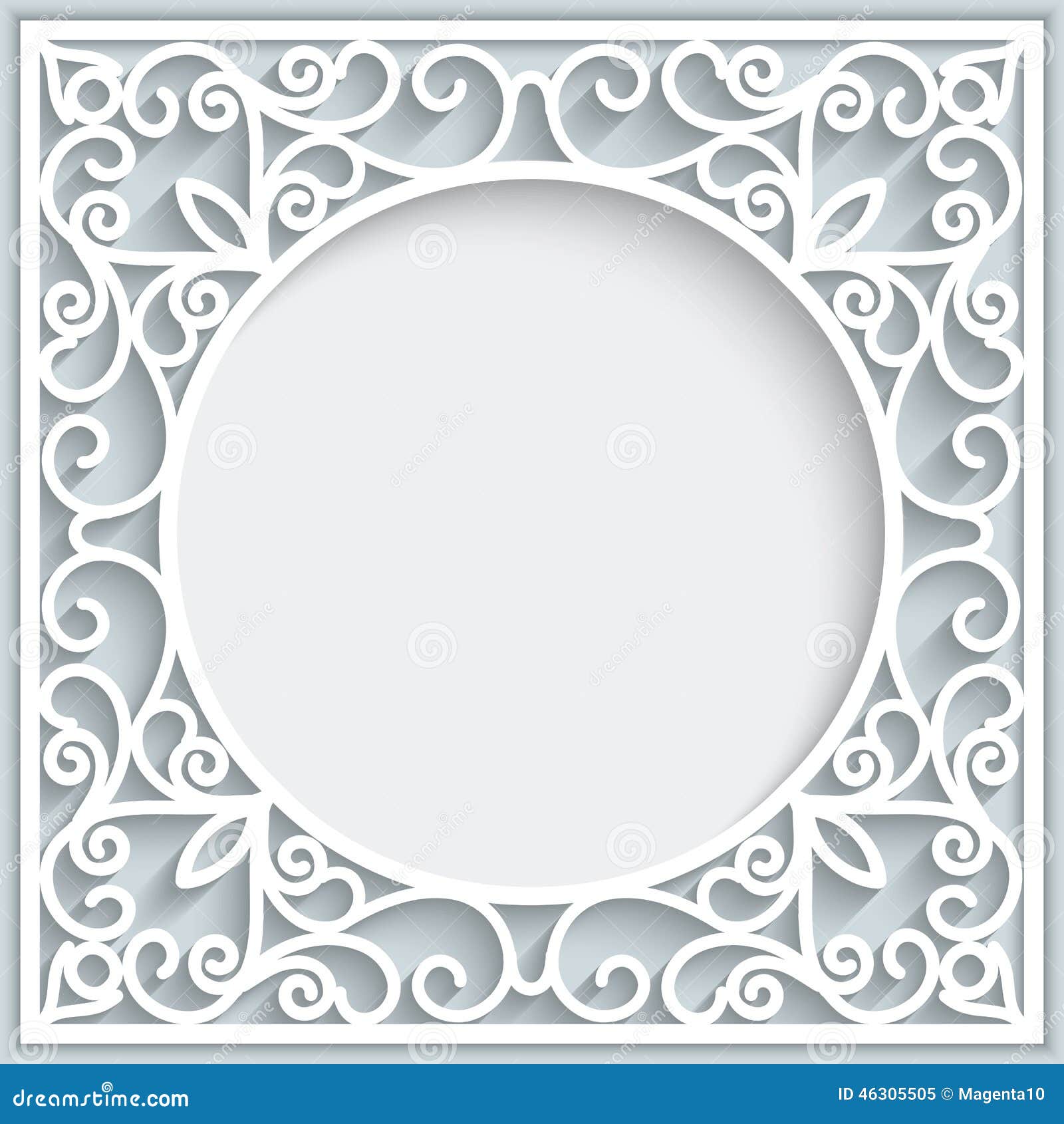 Ornamental paper frame stock vector. Illustration of corners 46305505