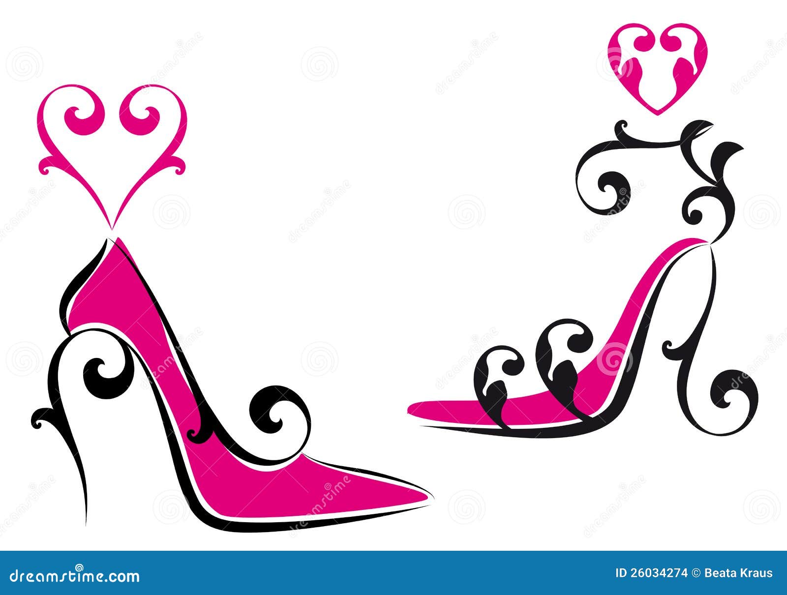 Ornamental Red Shoes, Vector Stock Vector Image 26034274
