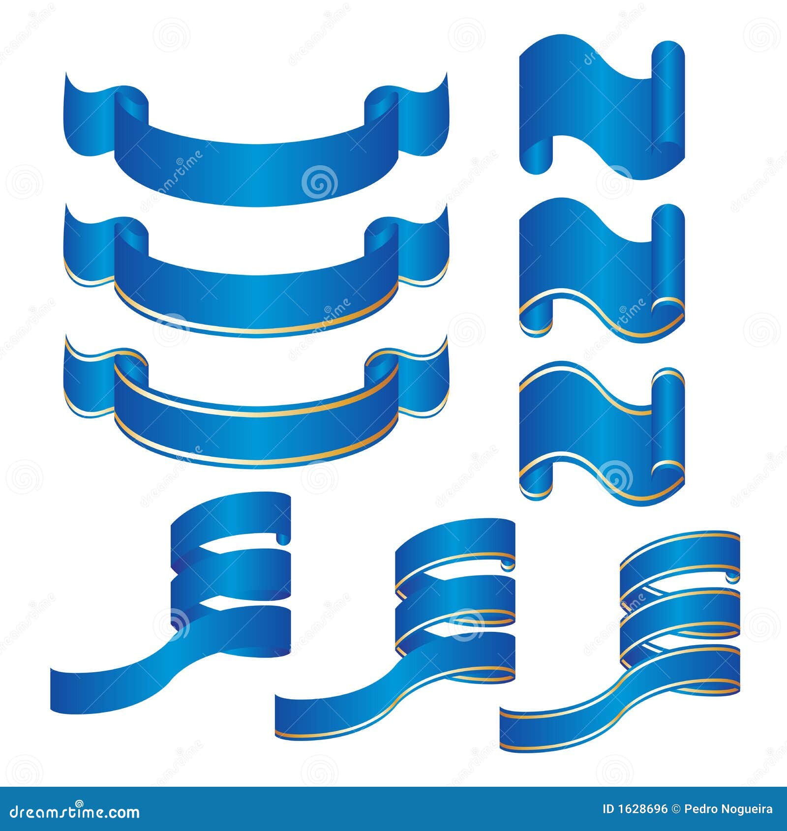 Ornamental ribbons stock vector. Illustration of label 1628696