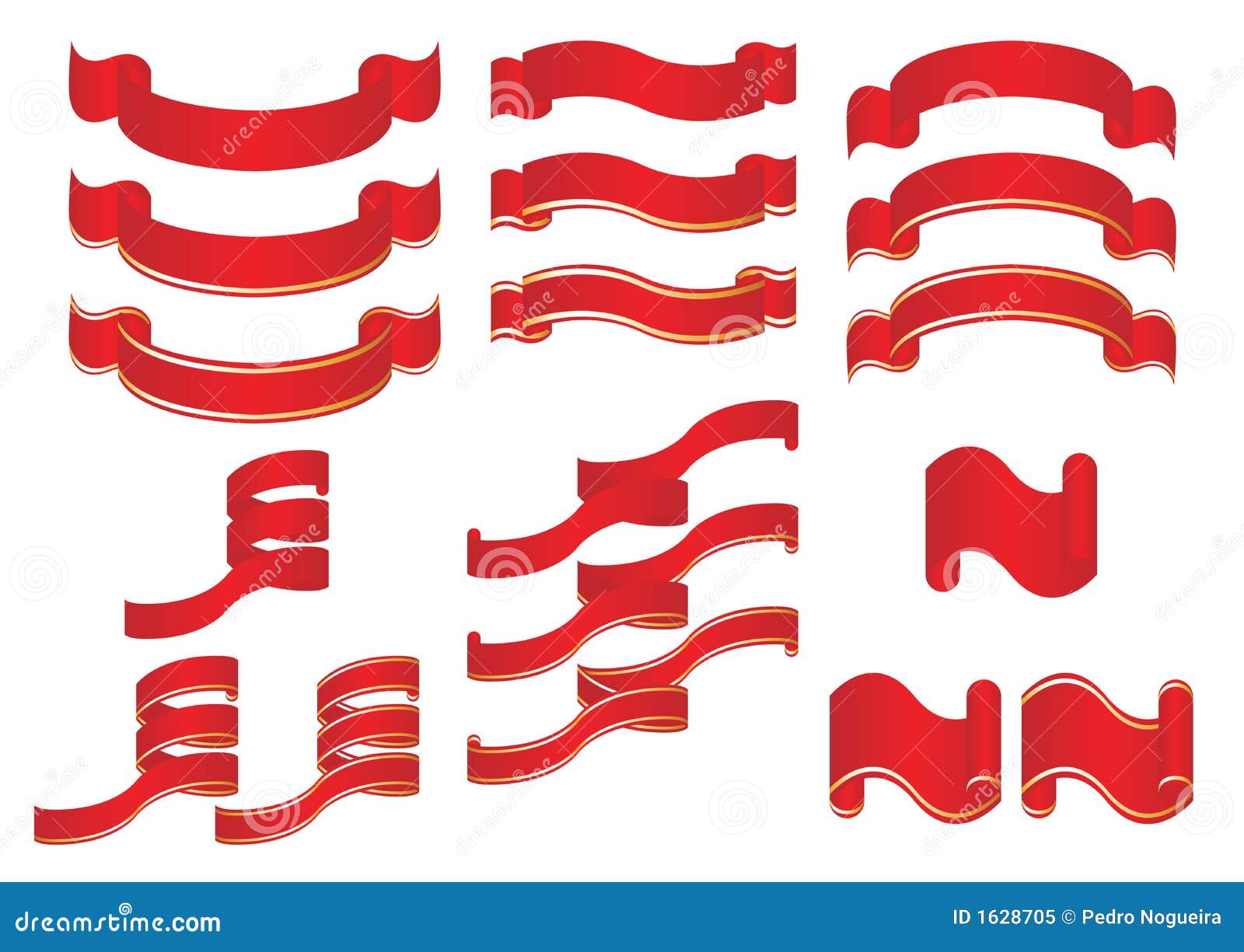 Ornamental ribbons stock vector. Illustration of header 1628705