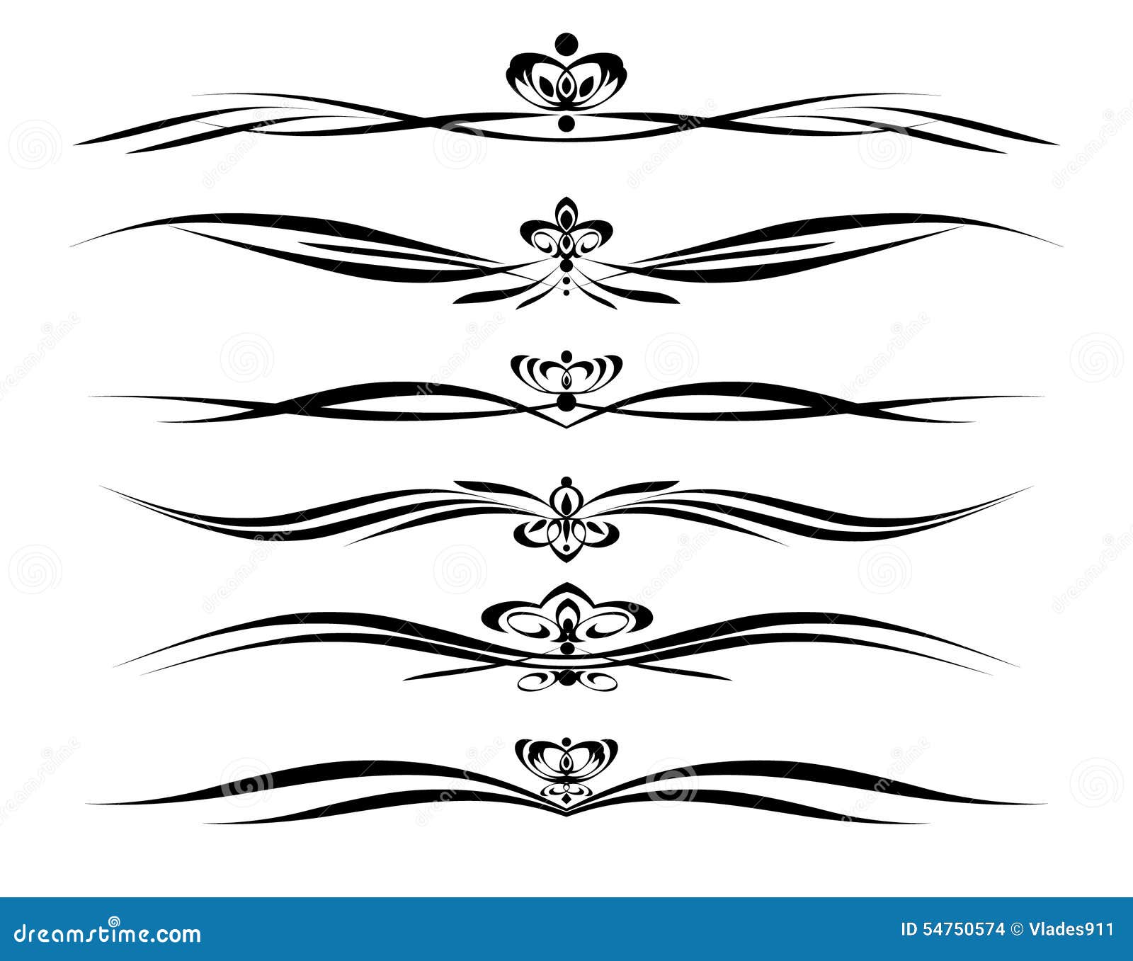 ornamental rule lines in different design stock vector designs with lines