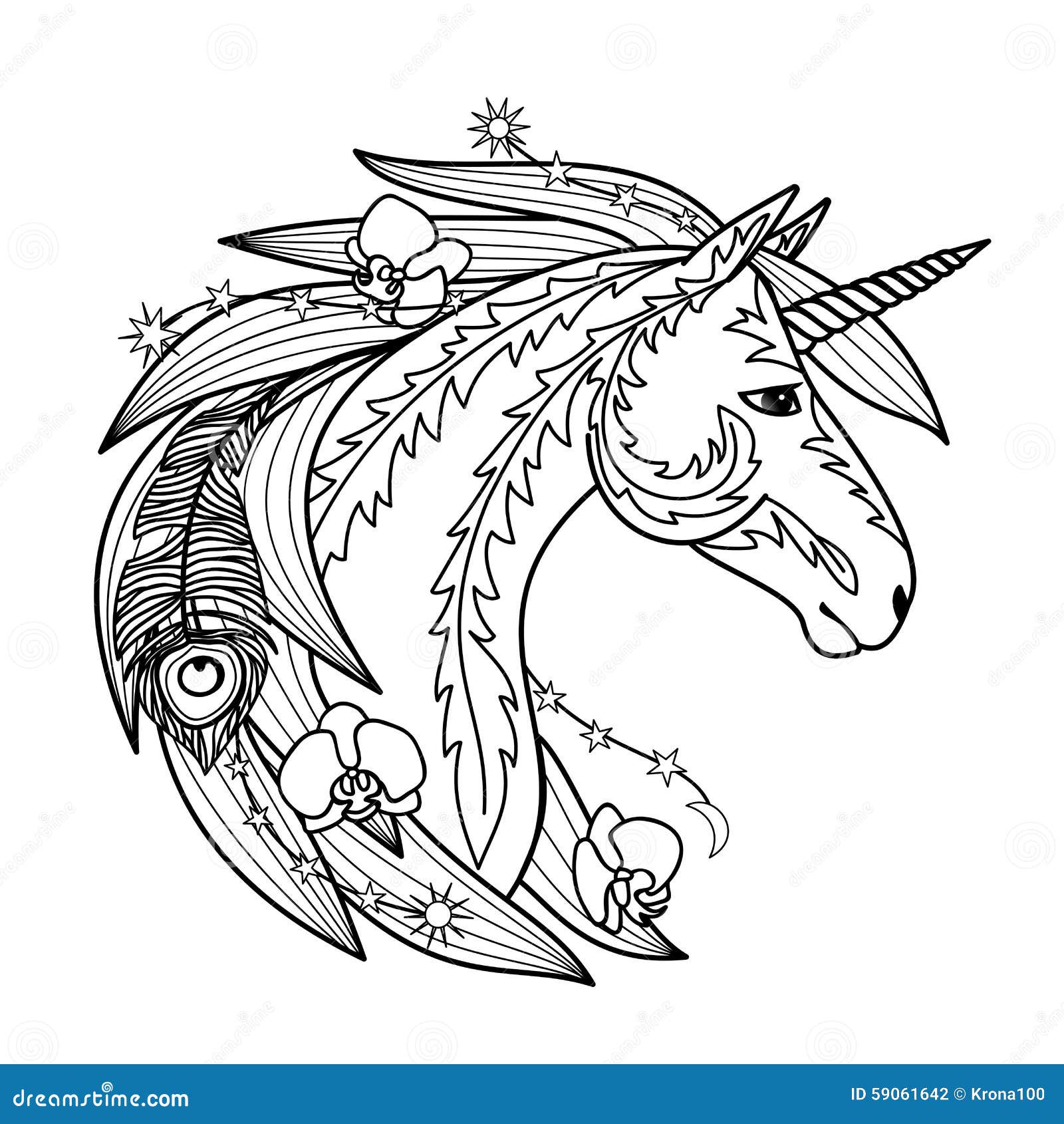 ornamental unicorn stock vector  image 59061642