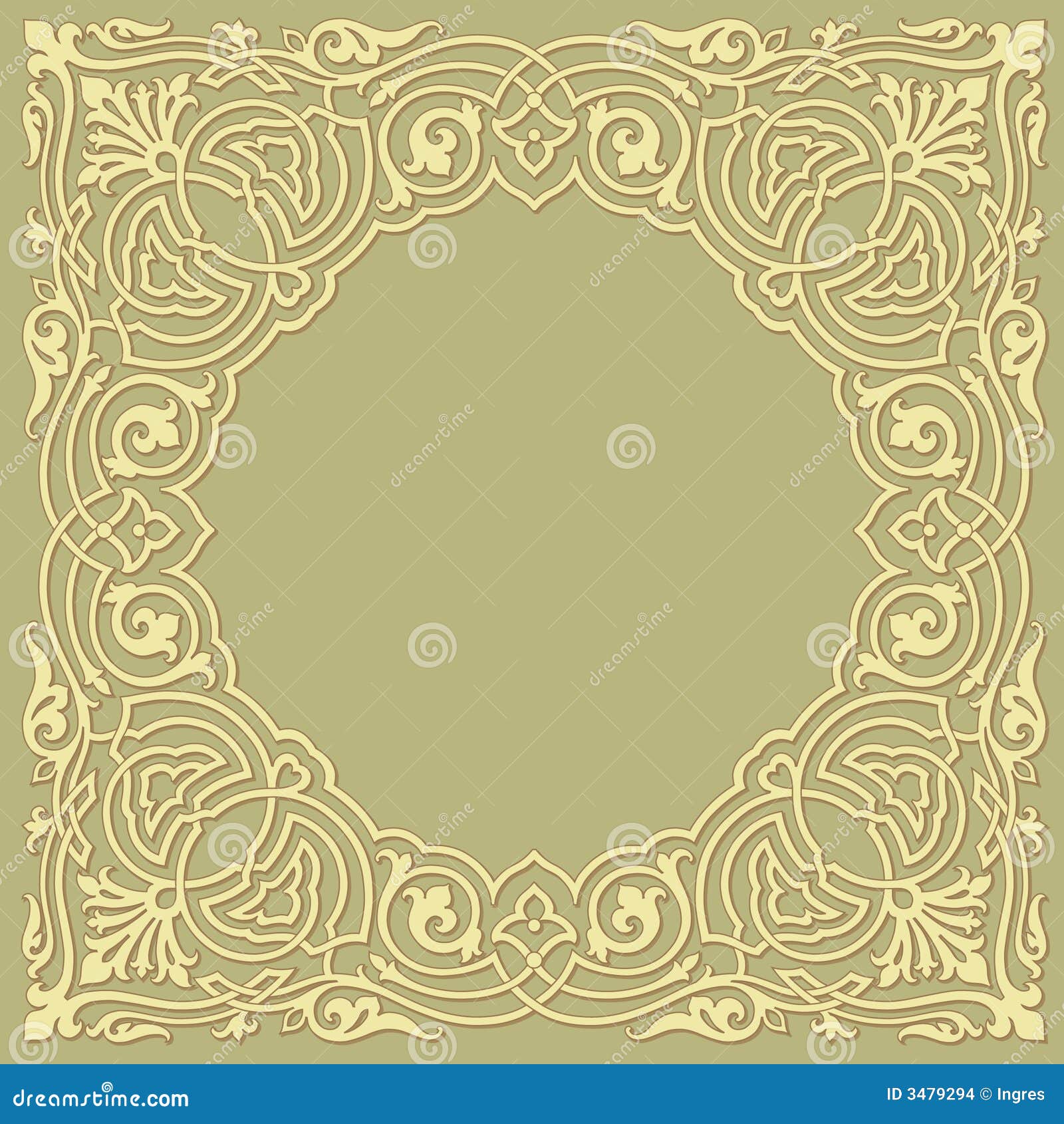 Ornamental Vector Border stock vector. Illustration of ornament - 3479294