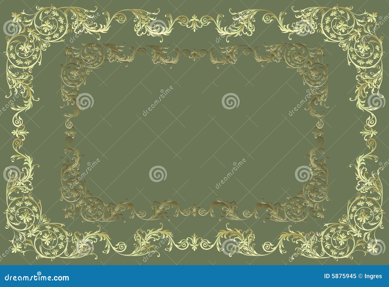 Ornamental Vector Border stock vector. Illustration of pattern - 5875945
