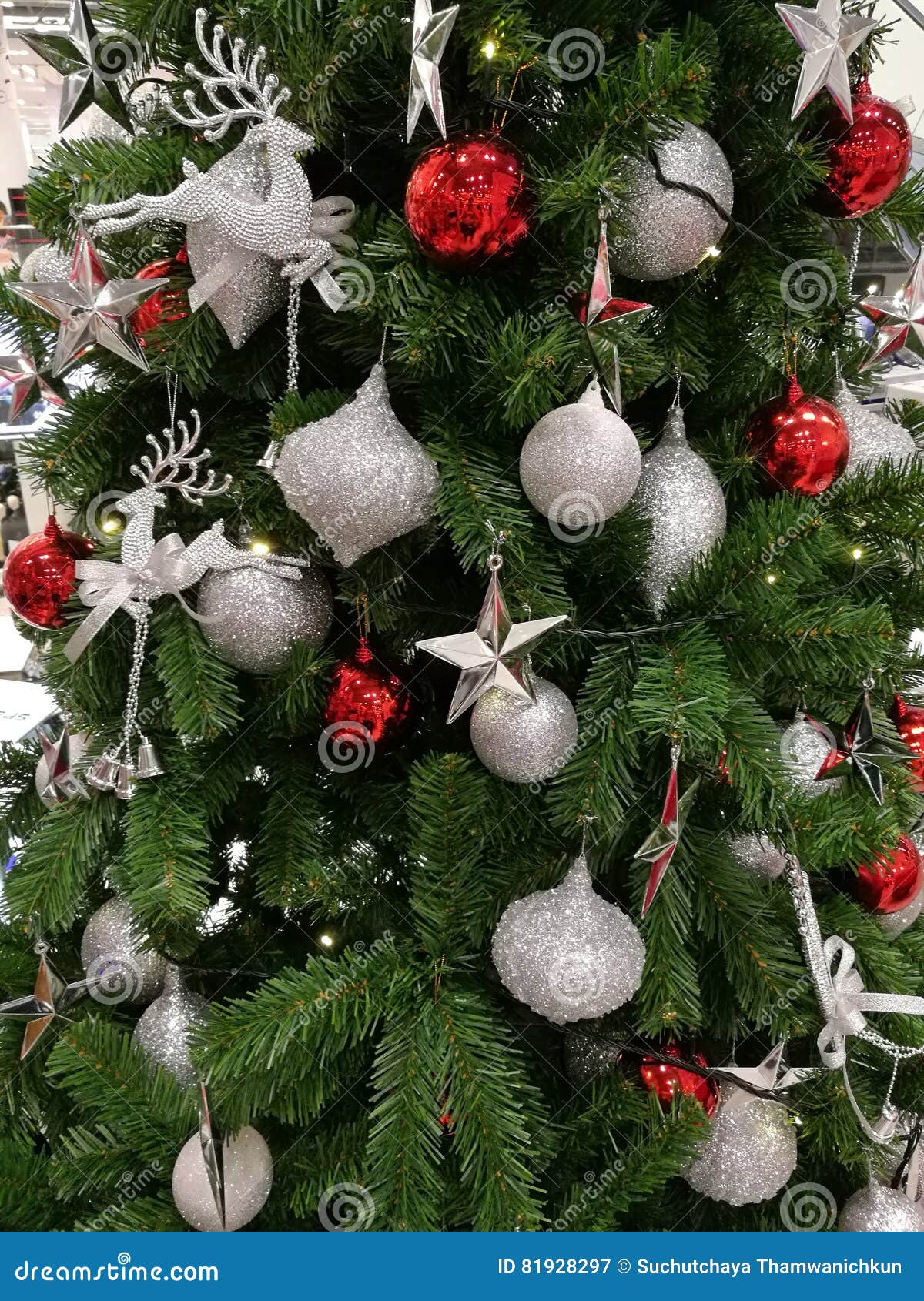 Ornamento Embelezados Da Prata Do Brilho Da Decoração Da árvore De Natal E Bola Vermelha Imagem de Stock - Imagem de esfera, flor: 81928297 Ornamento Embelezados Da Prata Do Brilho Da Decoração Da árvore De Natal E Bola Vermelha Imagem de Stock - Imagem de esfera, flor: 81928297