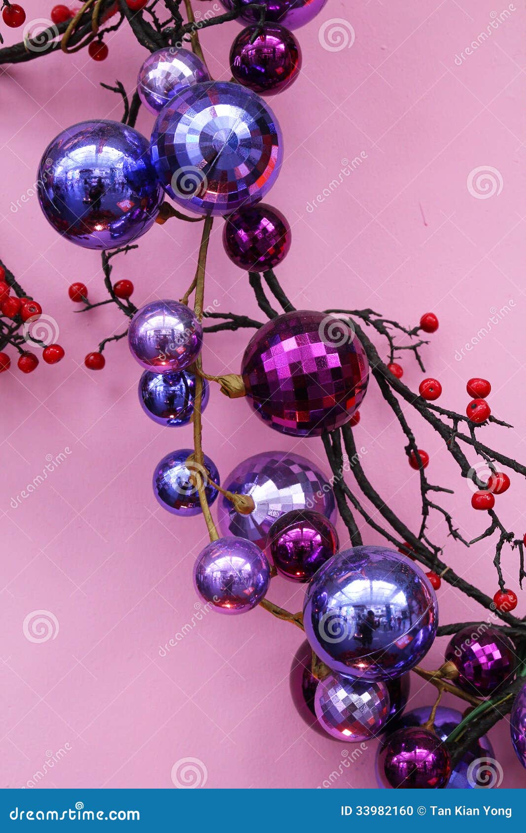 Ornaments for Christmas in Purple Stock Photo Image of gift, christ 33982160