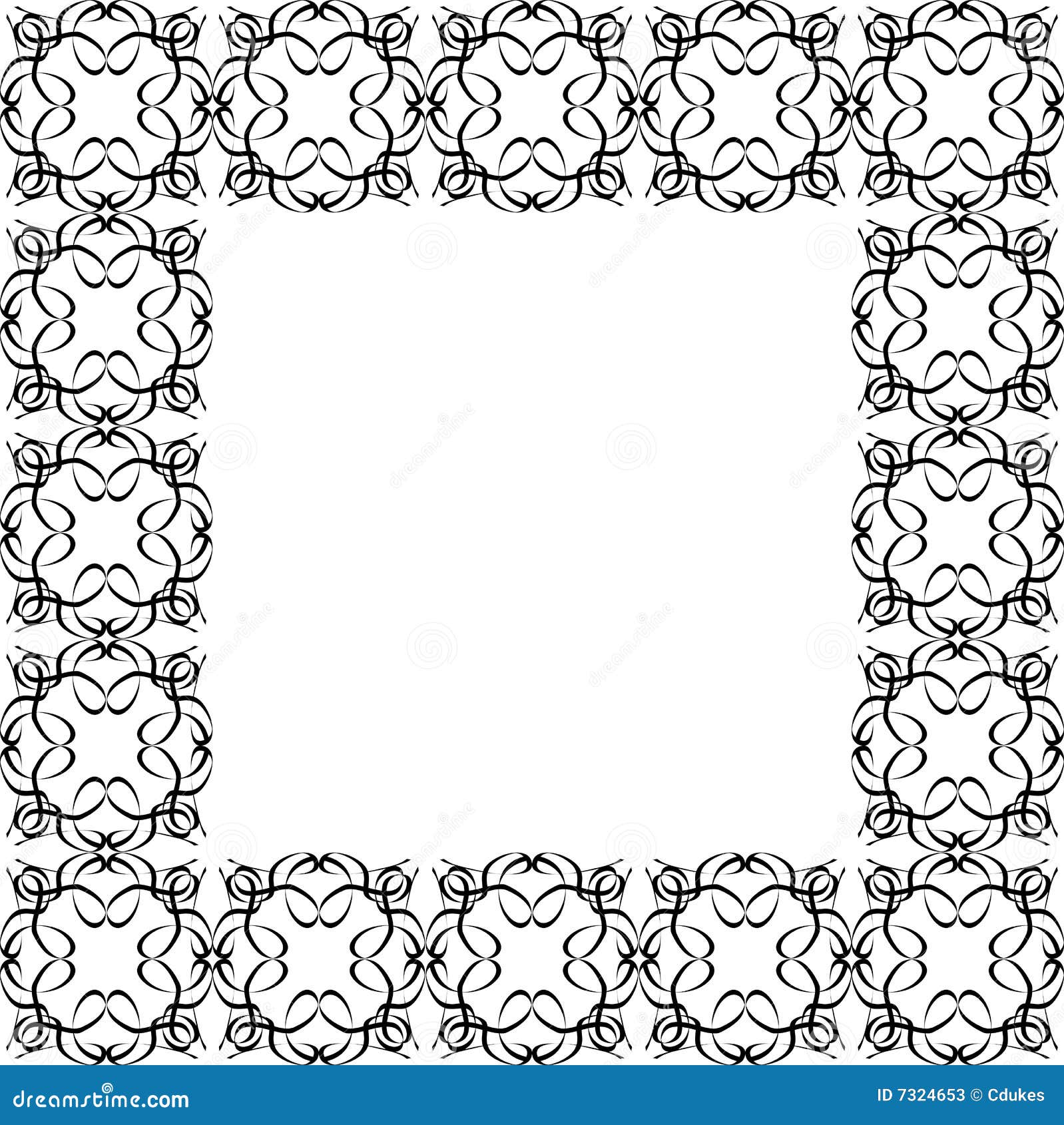 Ornate Black Border Stock Photos Image 7324653