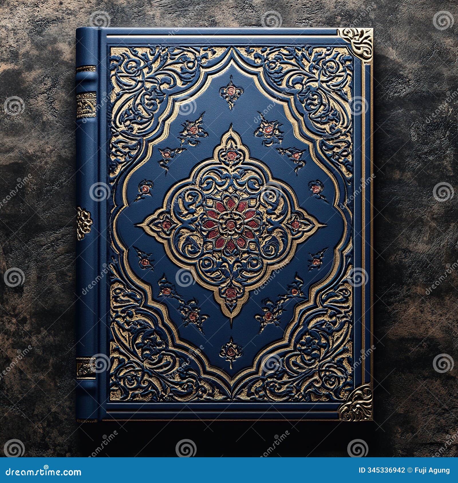 ornate blue and gold book cover